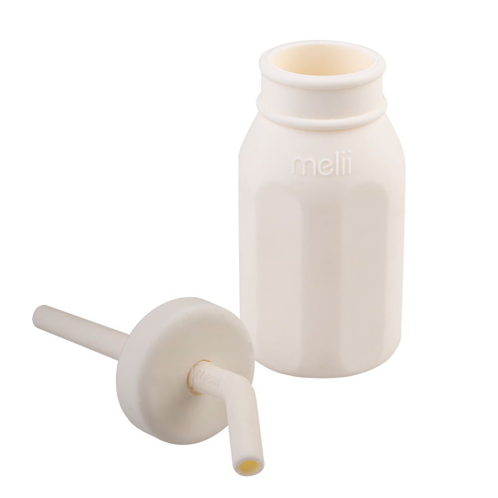 Melii Luxe Silicone Straw Bottle - Ivory