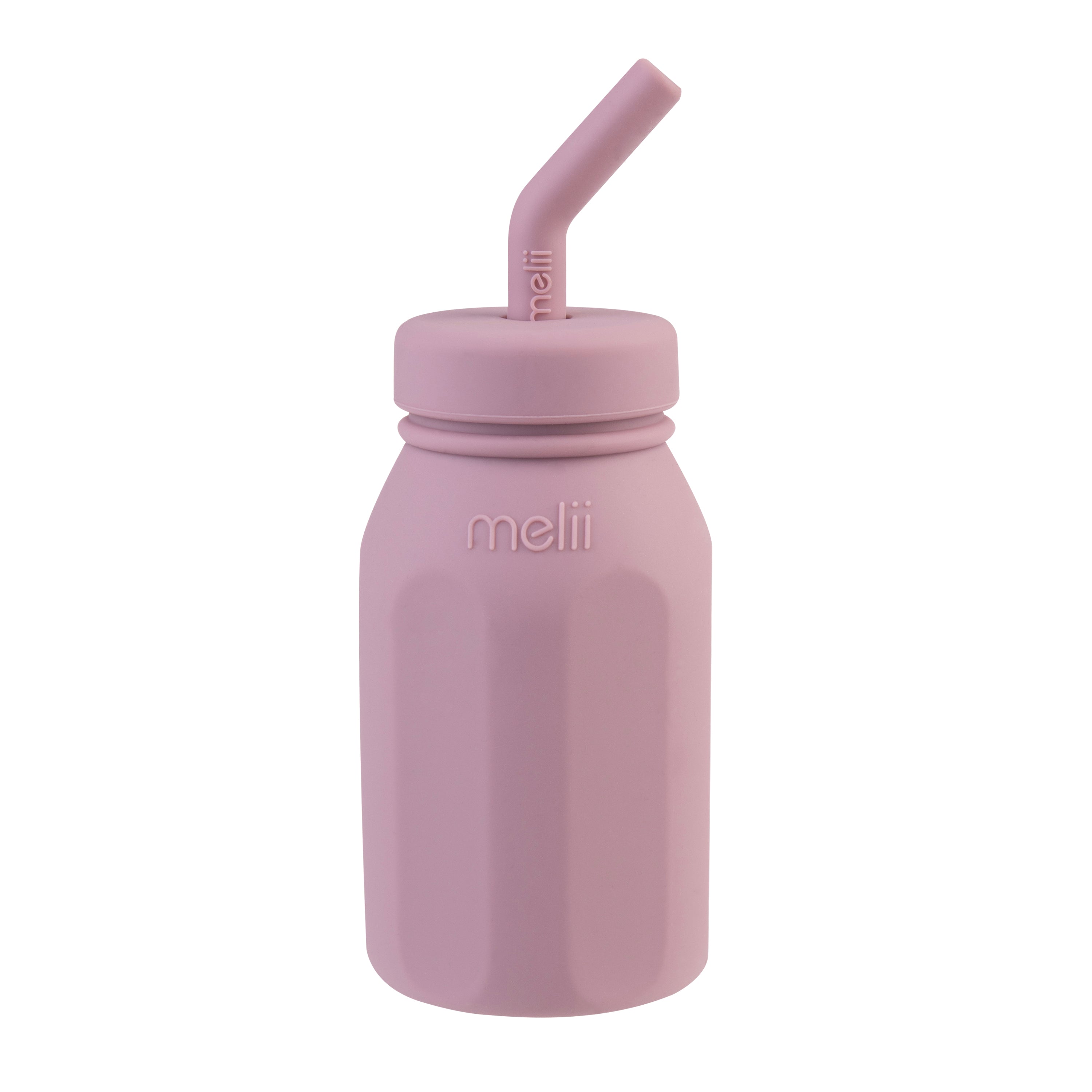 Melii Luxe Silicone Straw Bottle - Pink
