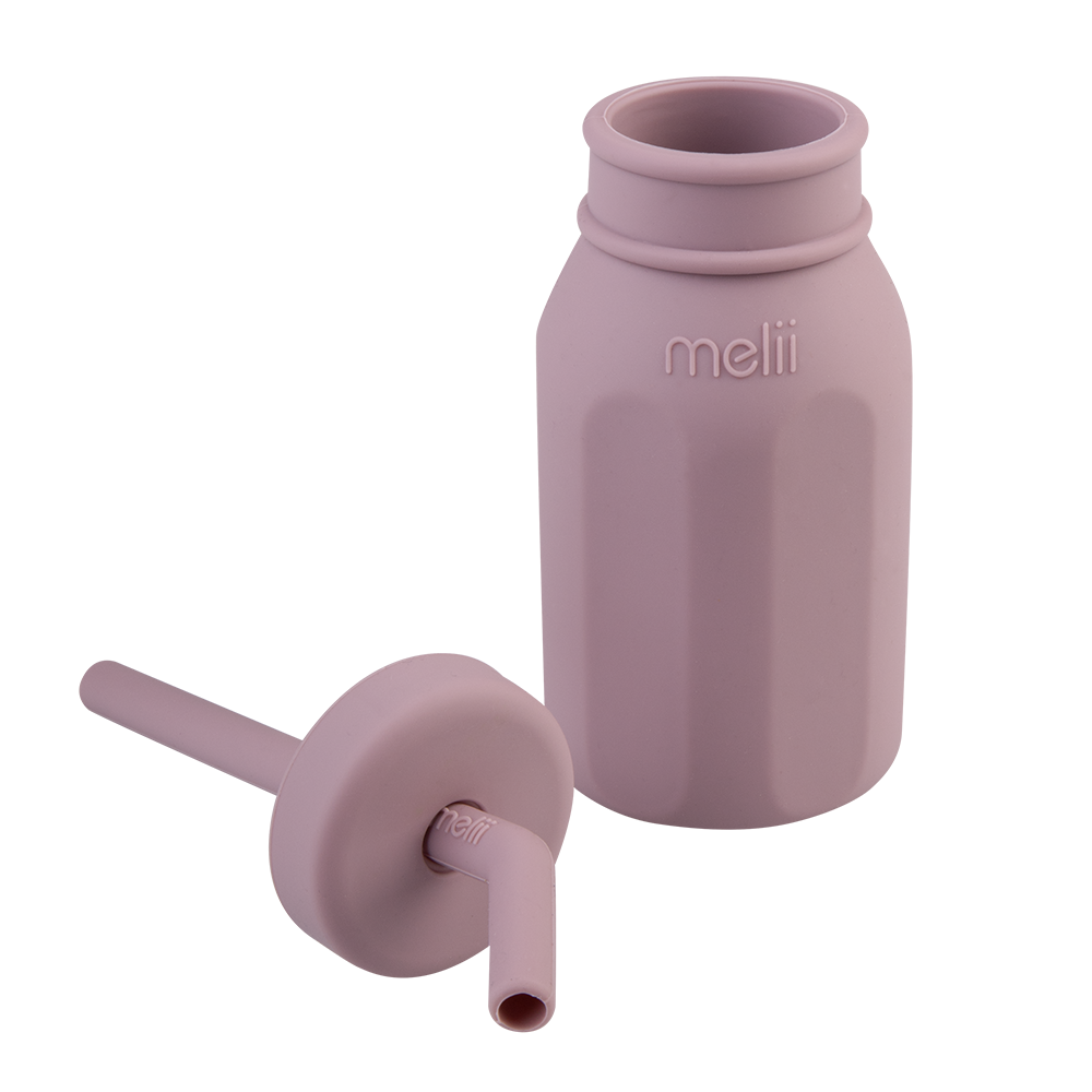 Melii Luxe Silicone Straw Bottle - Pink