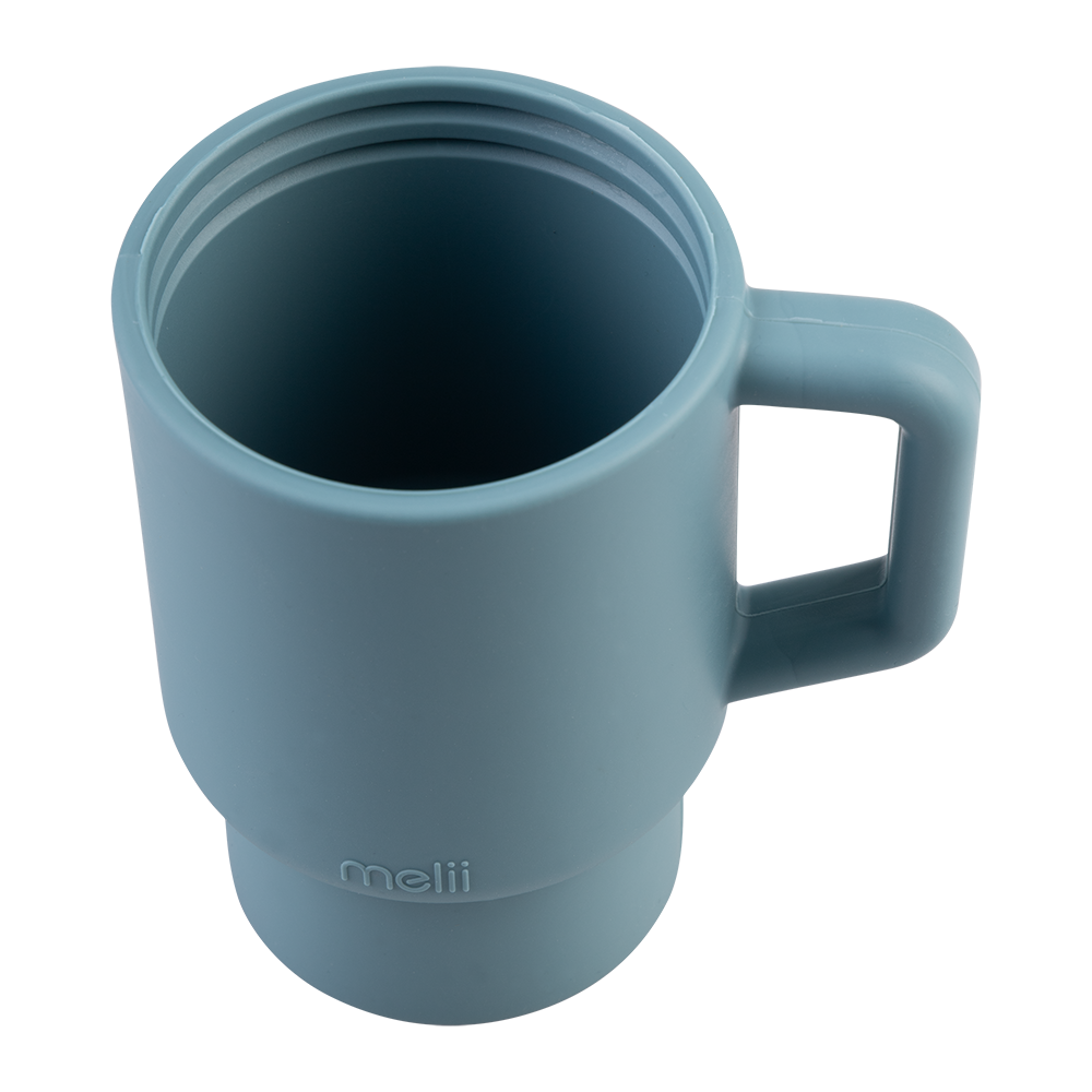 Melii Luxe Silicone Tumbler with Straw 265ml - Blue