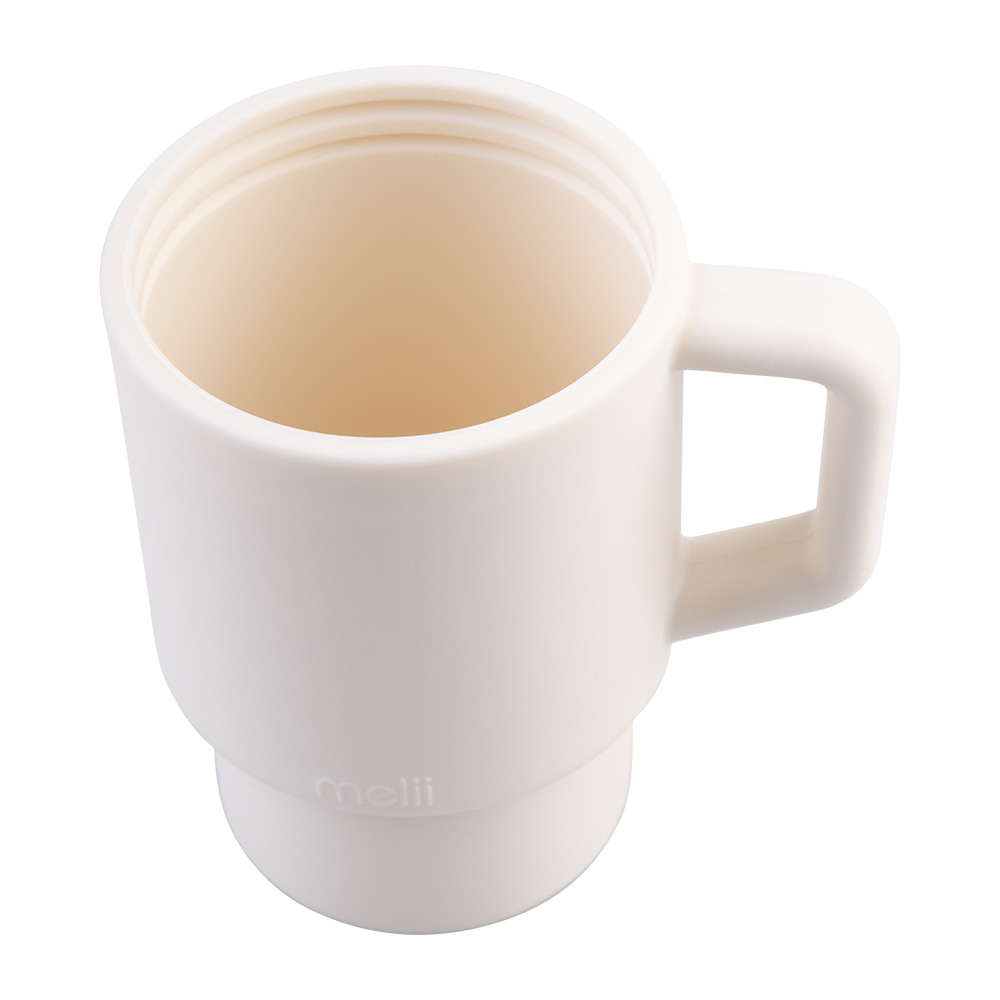 Melii Luxe Silicone Tumbler with Straw 265ml - Ivory
