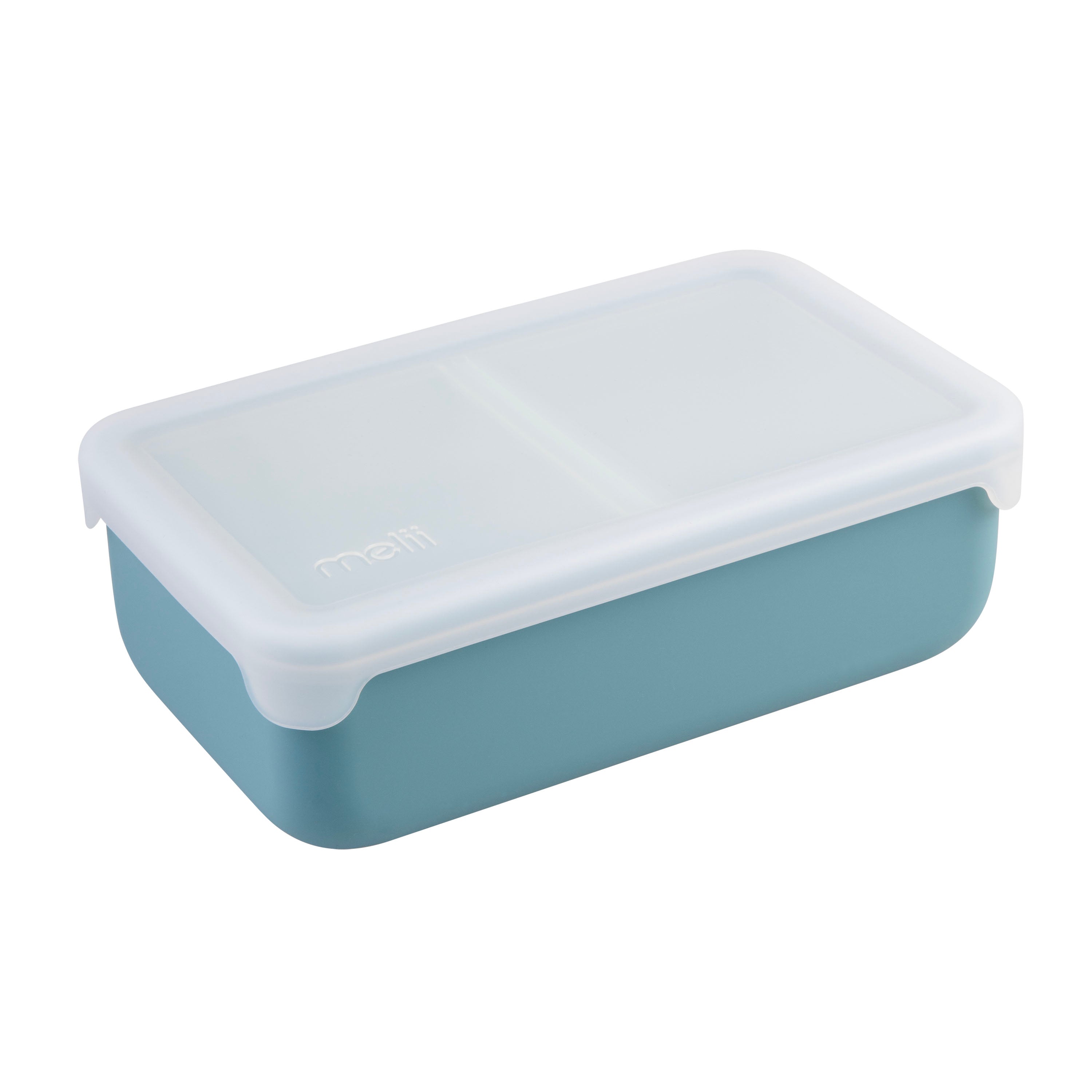 Melii Luxe Silicone Bento Box with Silicone Dividers 700ml - Blue & Mint