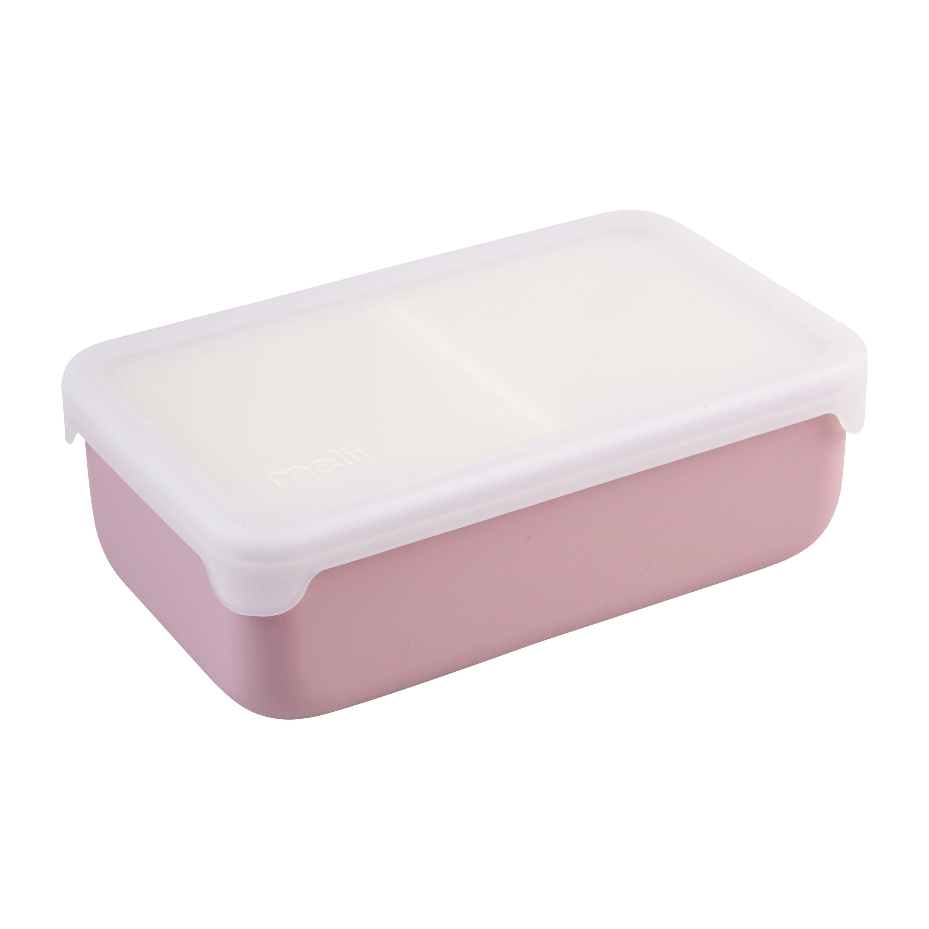 Melii Luxe Silicone Bento Box with Silicone Dividers 700ml - Pink & Ivory