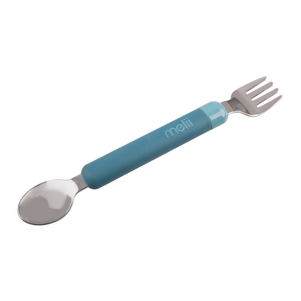 Melii Luxe Detachable Spoon & Fork - Blue