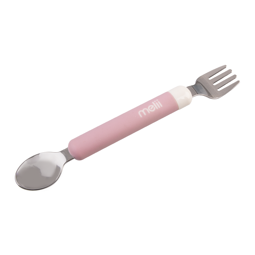 Melii Luxe Detachable Spoon & Fork - Pink