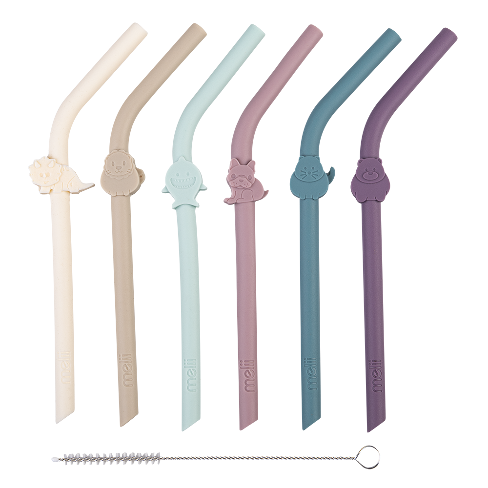 Melii Luxe Silicone Straws Set Of 6