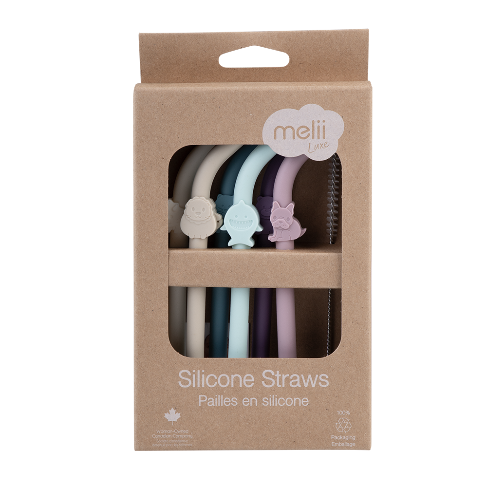 Melii Luxe Silicone Straws Set Of 6