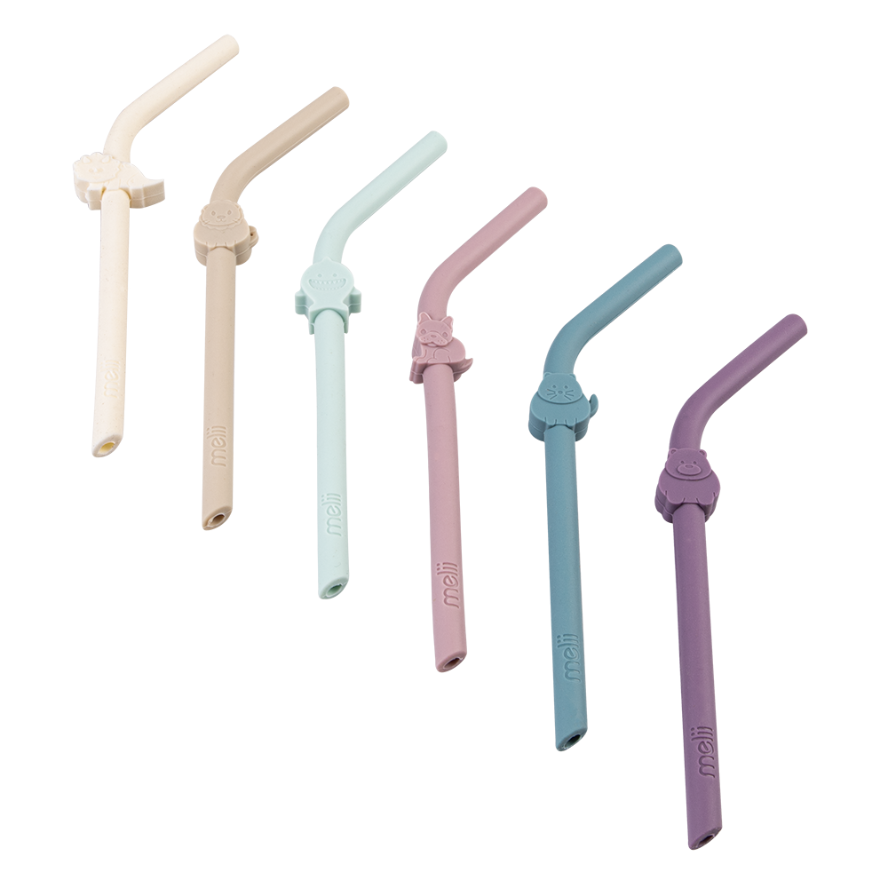 Melii Luxe Silicone Straws Set Of 6