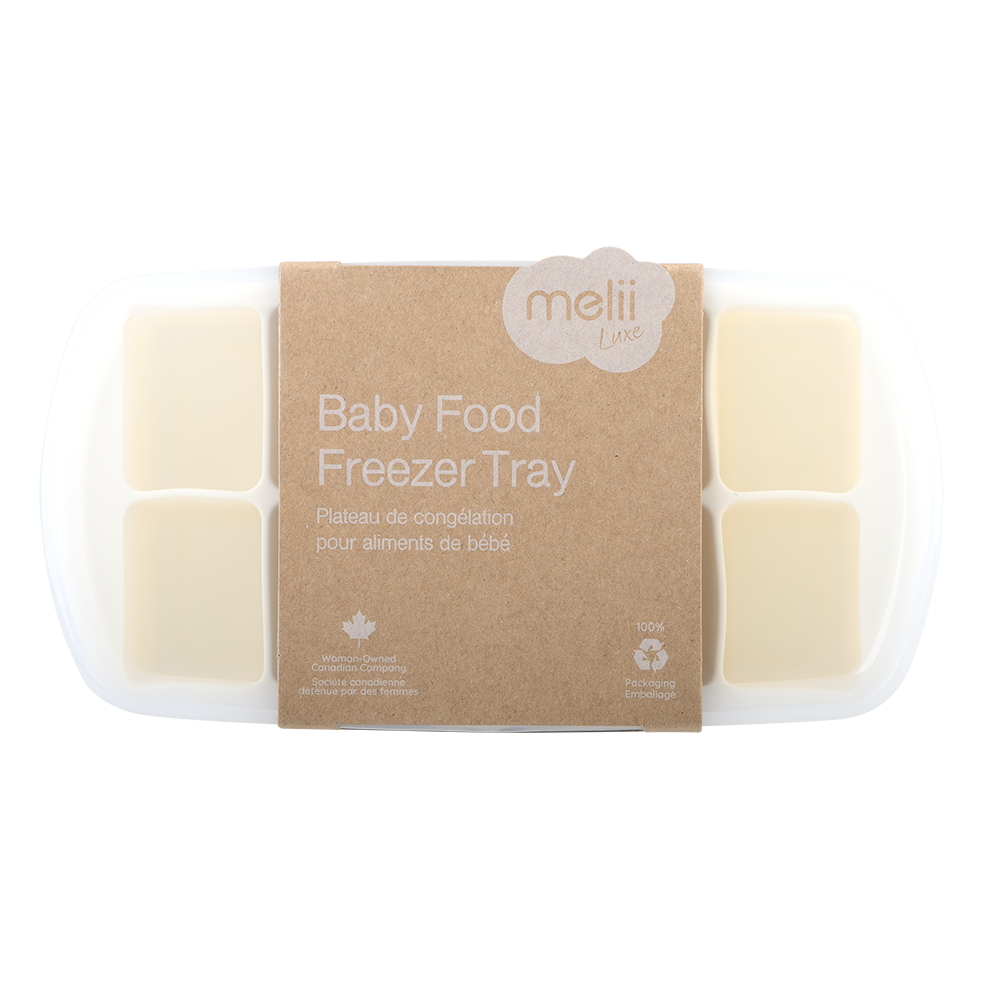 Melii Luxe Silicone 10 Compartment Food Tray W/Lid - Ivory