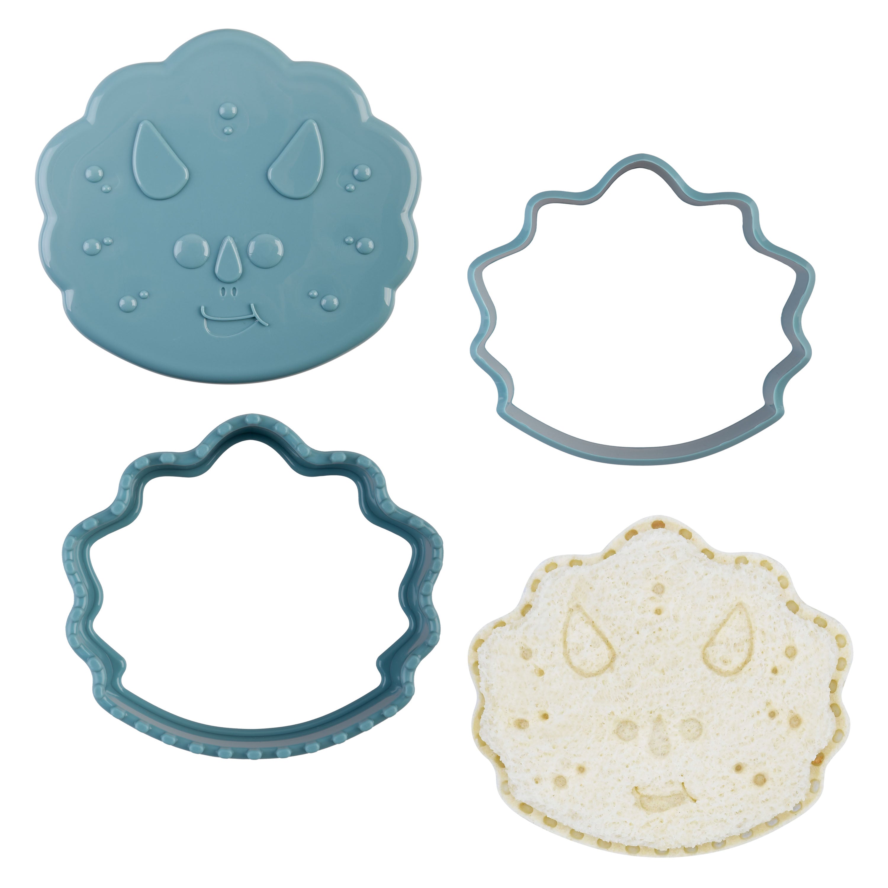 Melii Luxe 3-in-1 Sandwich Cutters Set of 2 Dinosaur & Bulldog