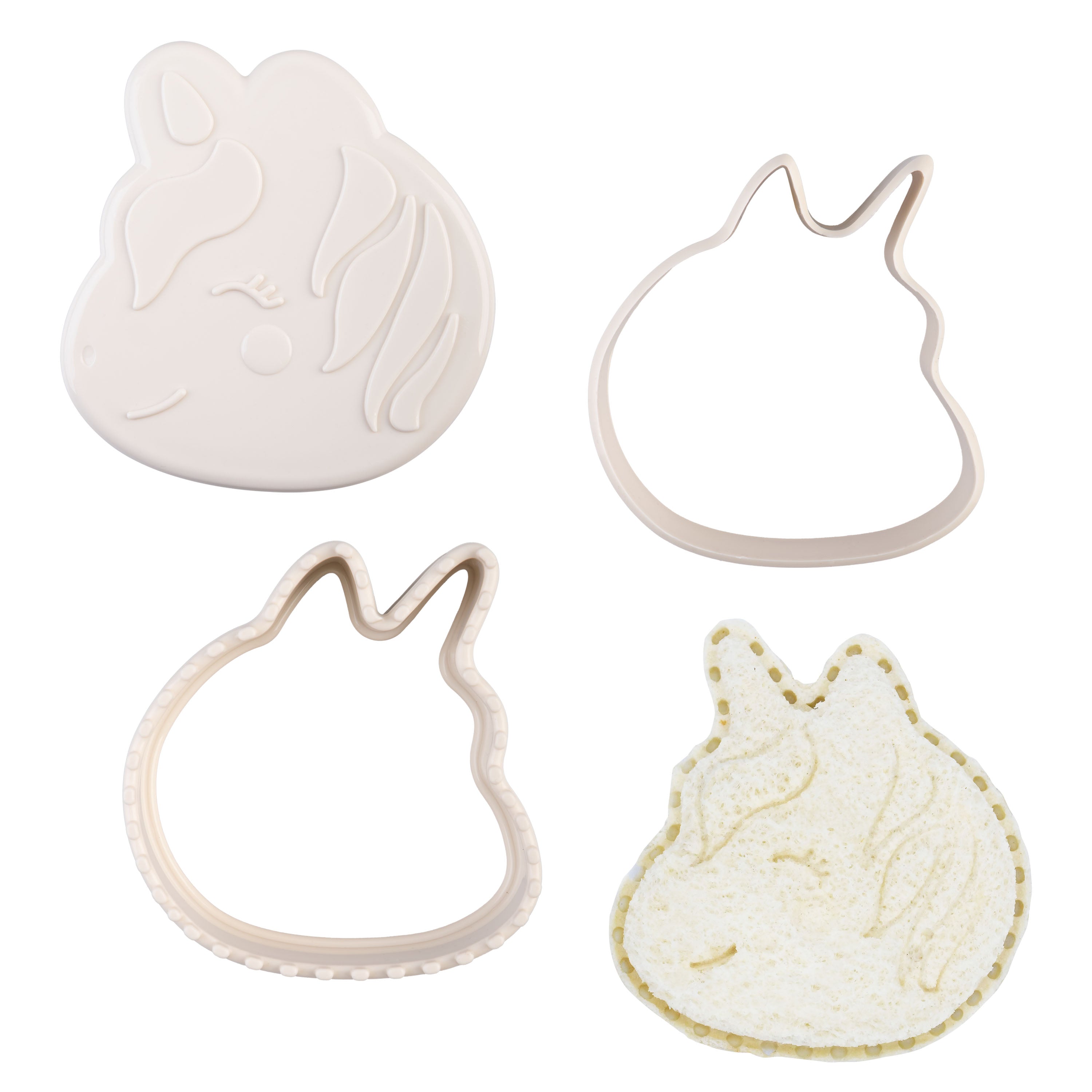 Melii Luxe 3-in-1 Sandwich Cutters Set of 2 Unicorn & Cat