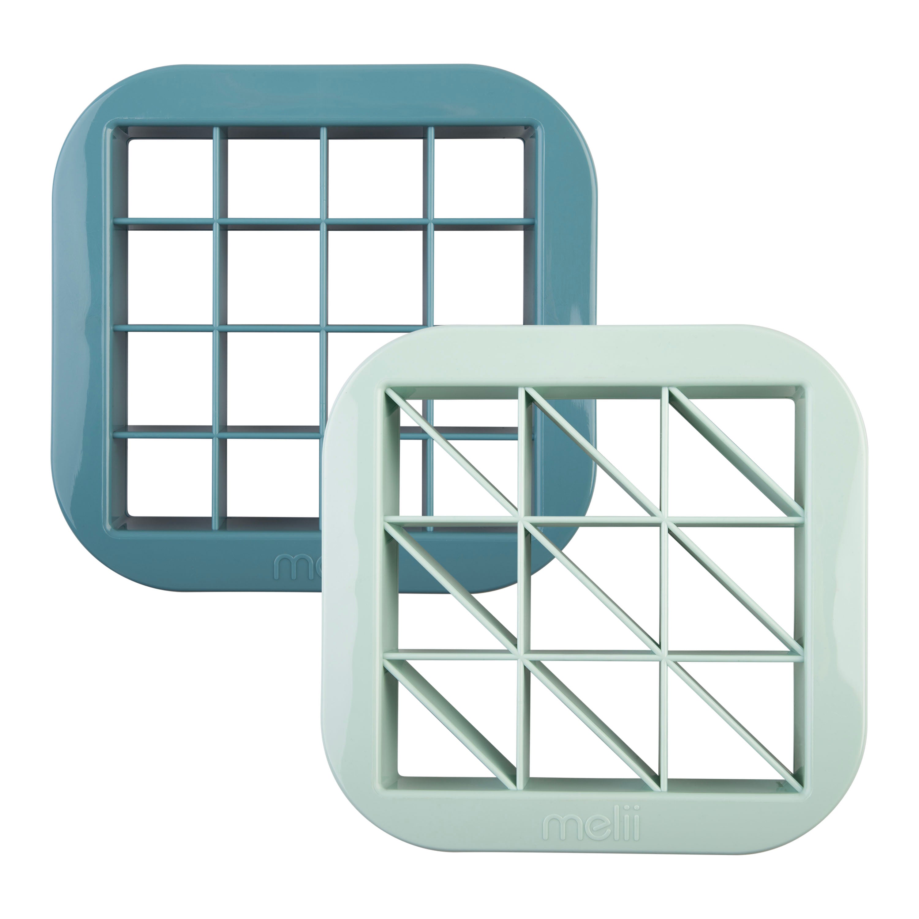 Melii Luxe Bite Size Sandwich Cutters Set of 2 - Blue & Mint