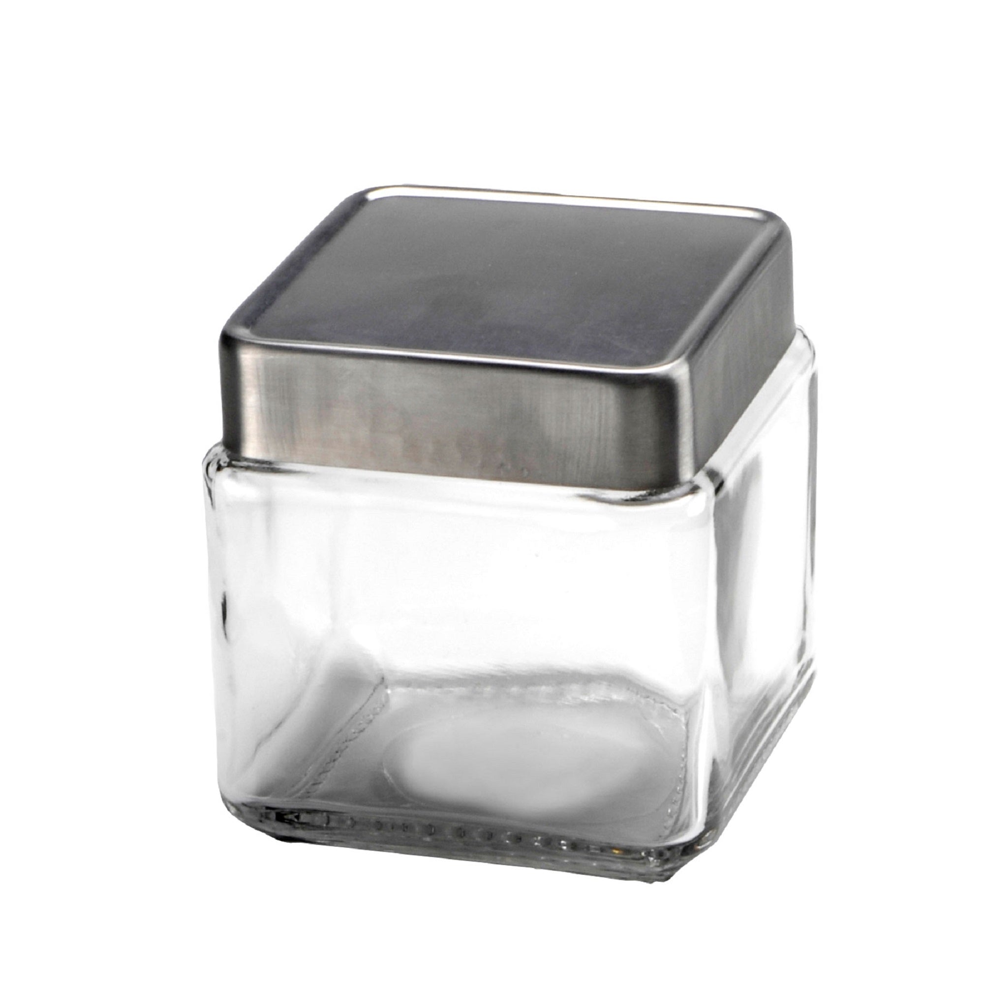 Anchor Hocking Stackable Glass Jar with Brushed Aluminum Lid (950mL)