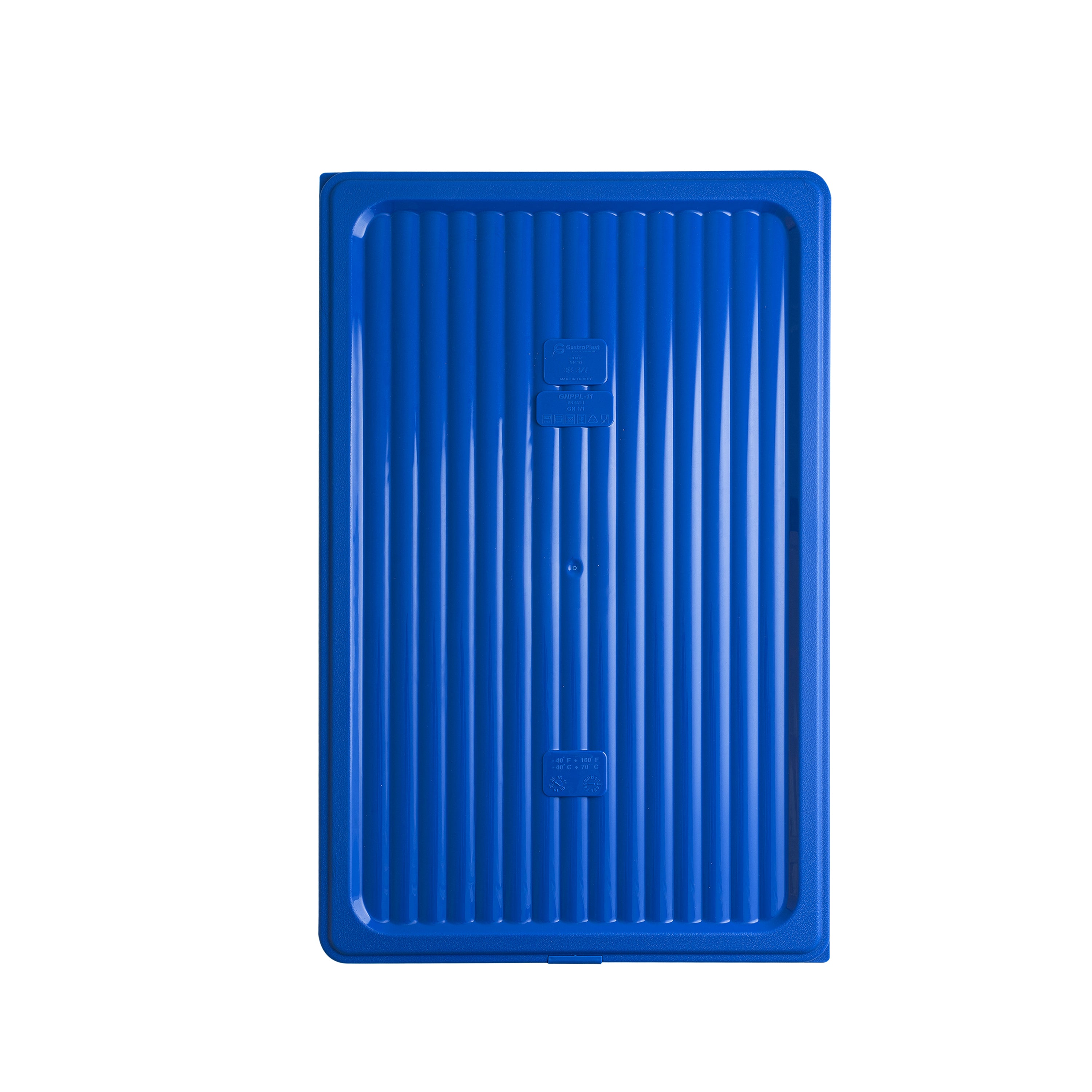 GastroPlast 1/1 GN Food Pan Cover - Polypropylene (Blue)