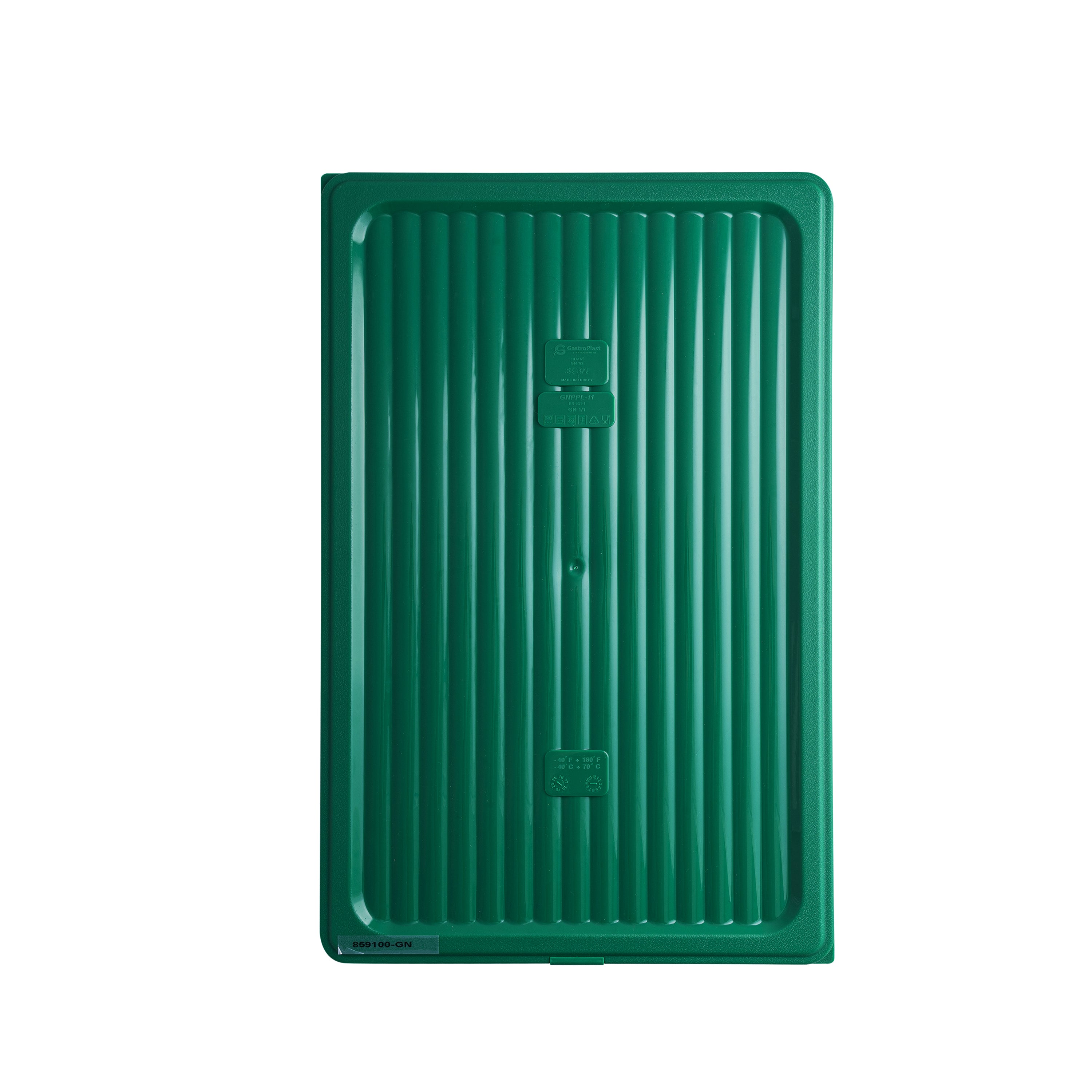 GastroPlast 1/1 GN Food Pan Cover - Polypropylene (Green)
