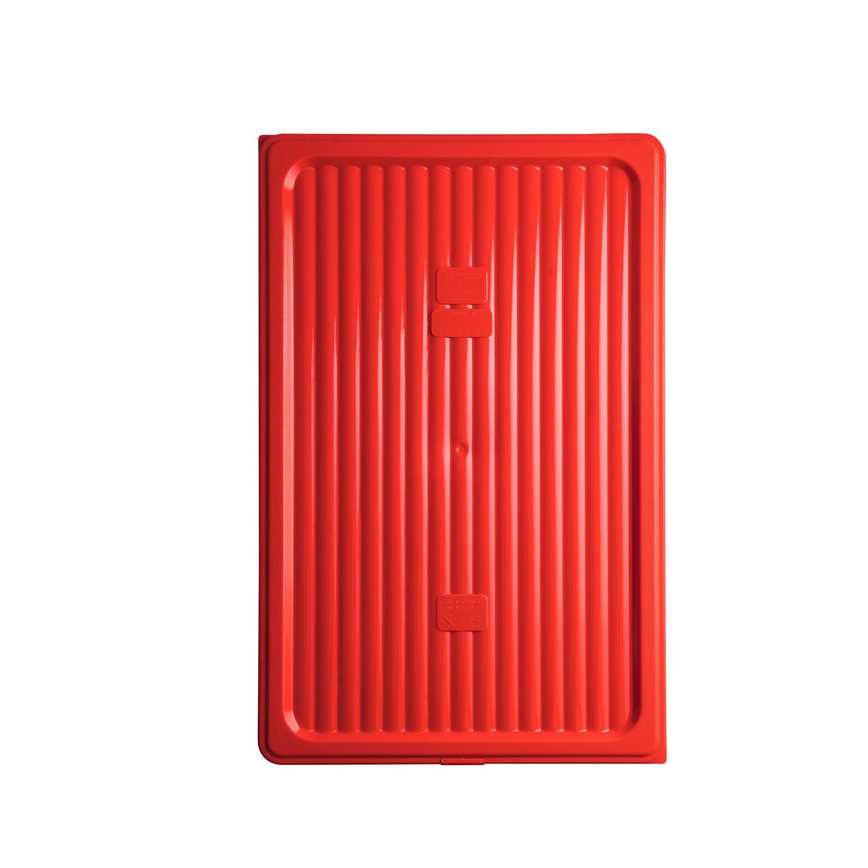 GastroPlast 1/1 GN Food Pan Cover - Polypropylene (Red)