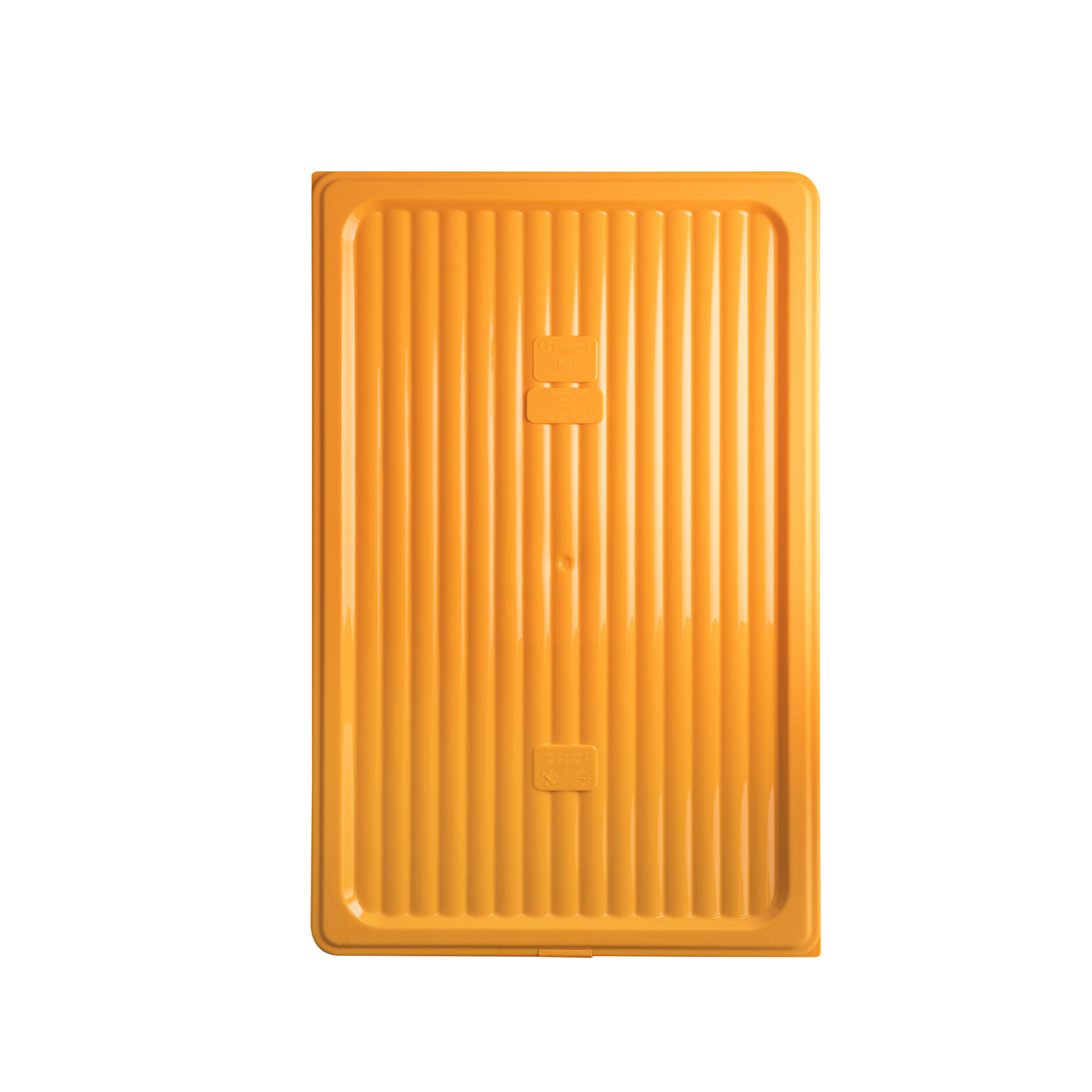 GastroPlast 1/1 GN Food Pan Cover - Polypropylene (Yellow)