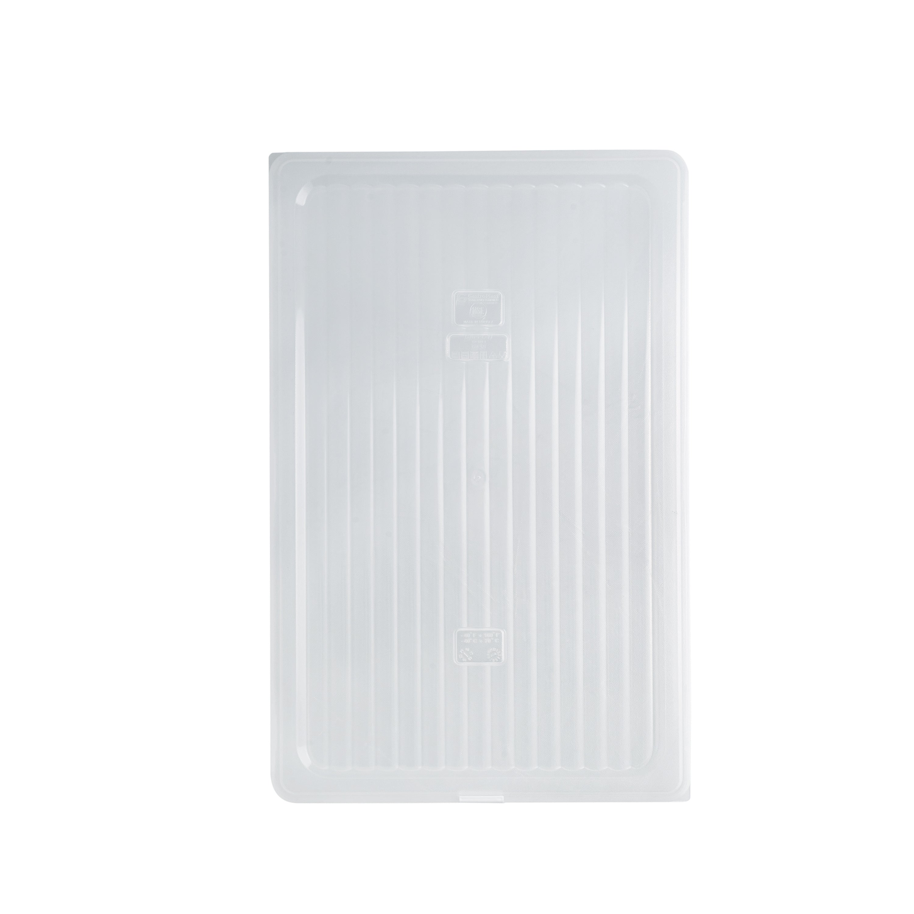 GastroPlast 1/1 GN Food Pan Cover - Polypropylene (Grey)