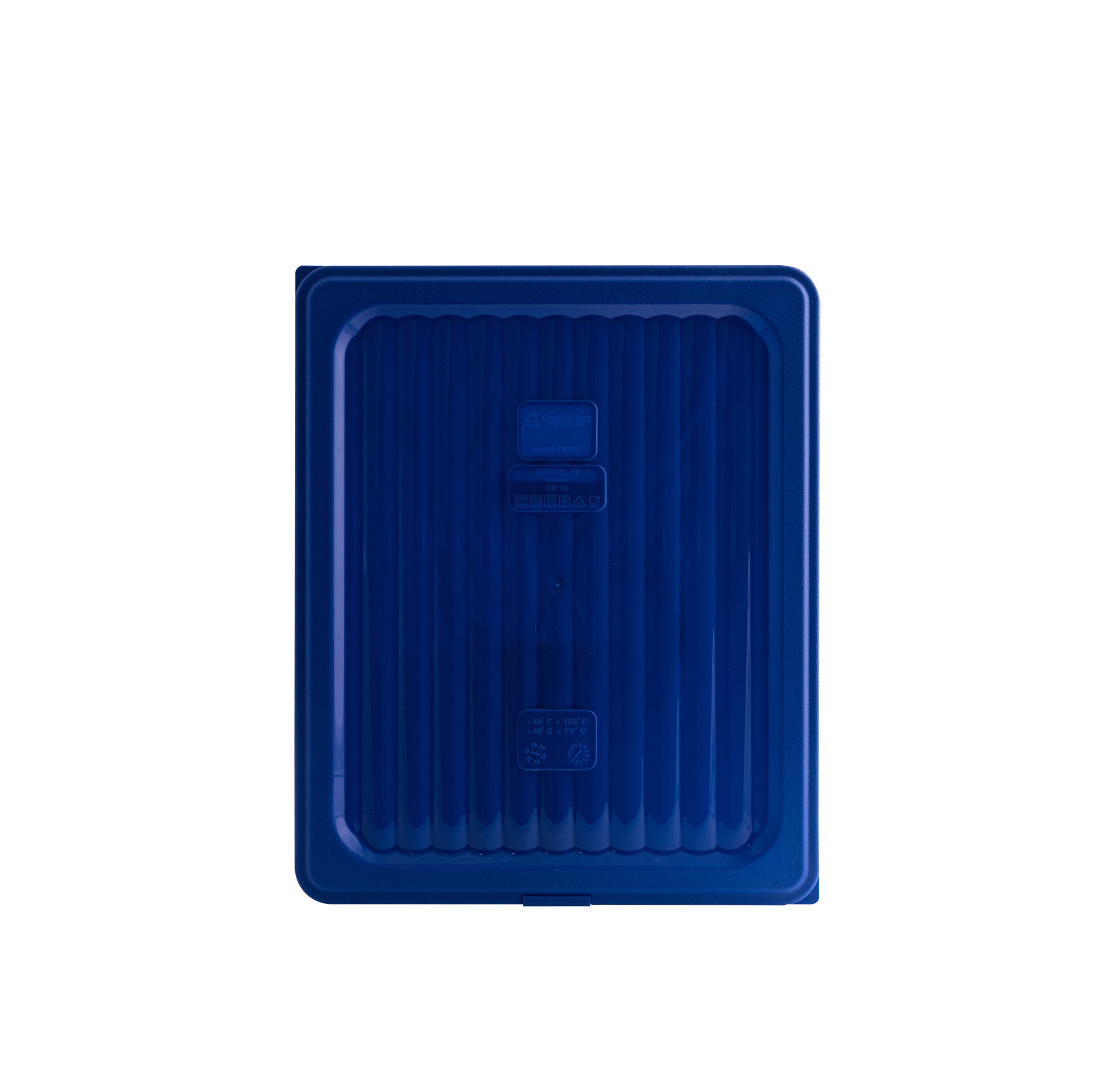 GastroPlast 1/2 GN Food Pan Cover - Polypropylene (Blue)