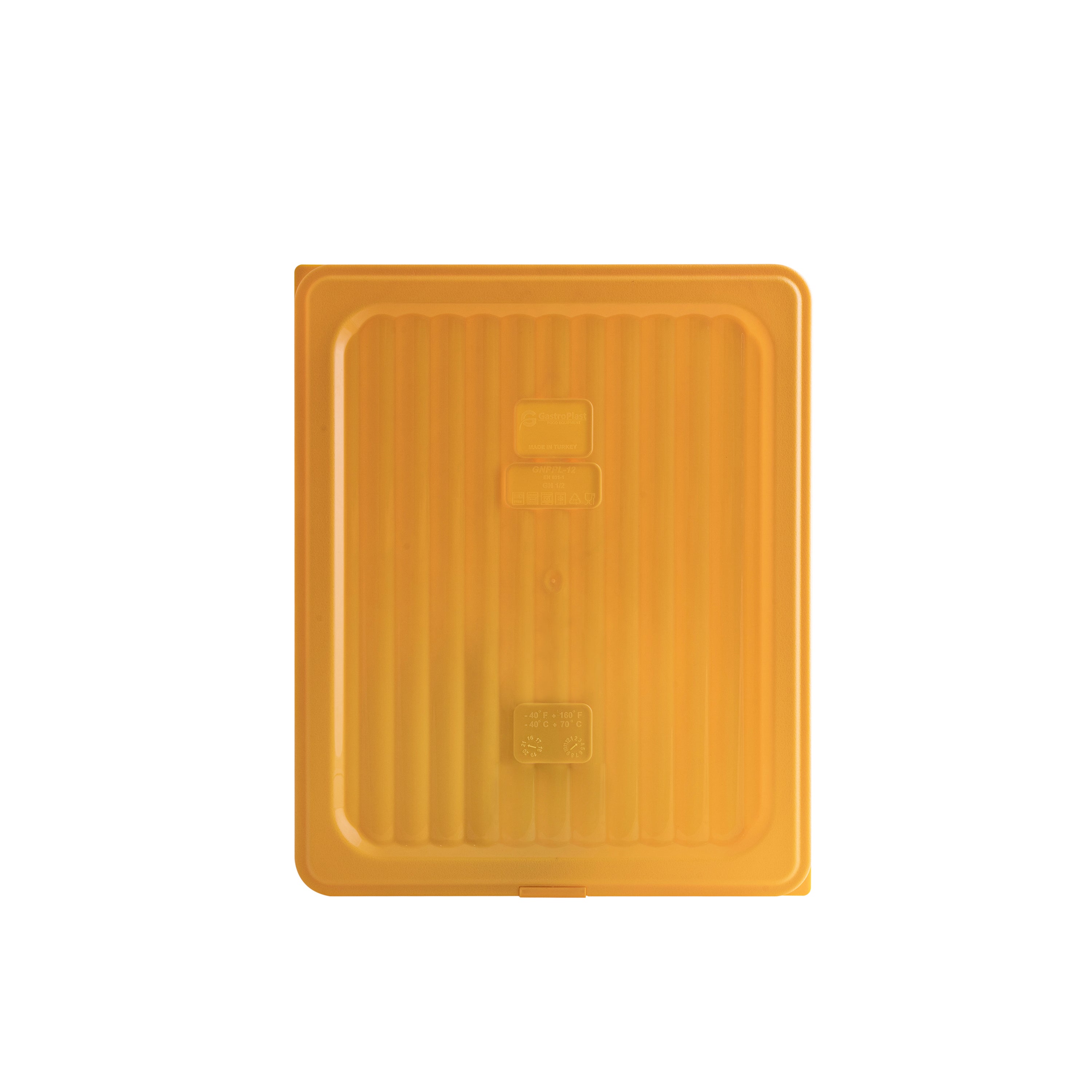 GastroPlast 1/2 GN Food Pan Cover - Polypropylene (Yellow)