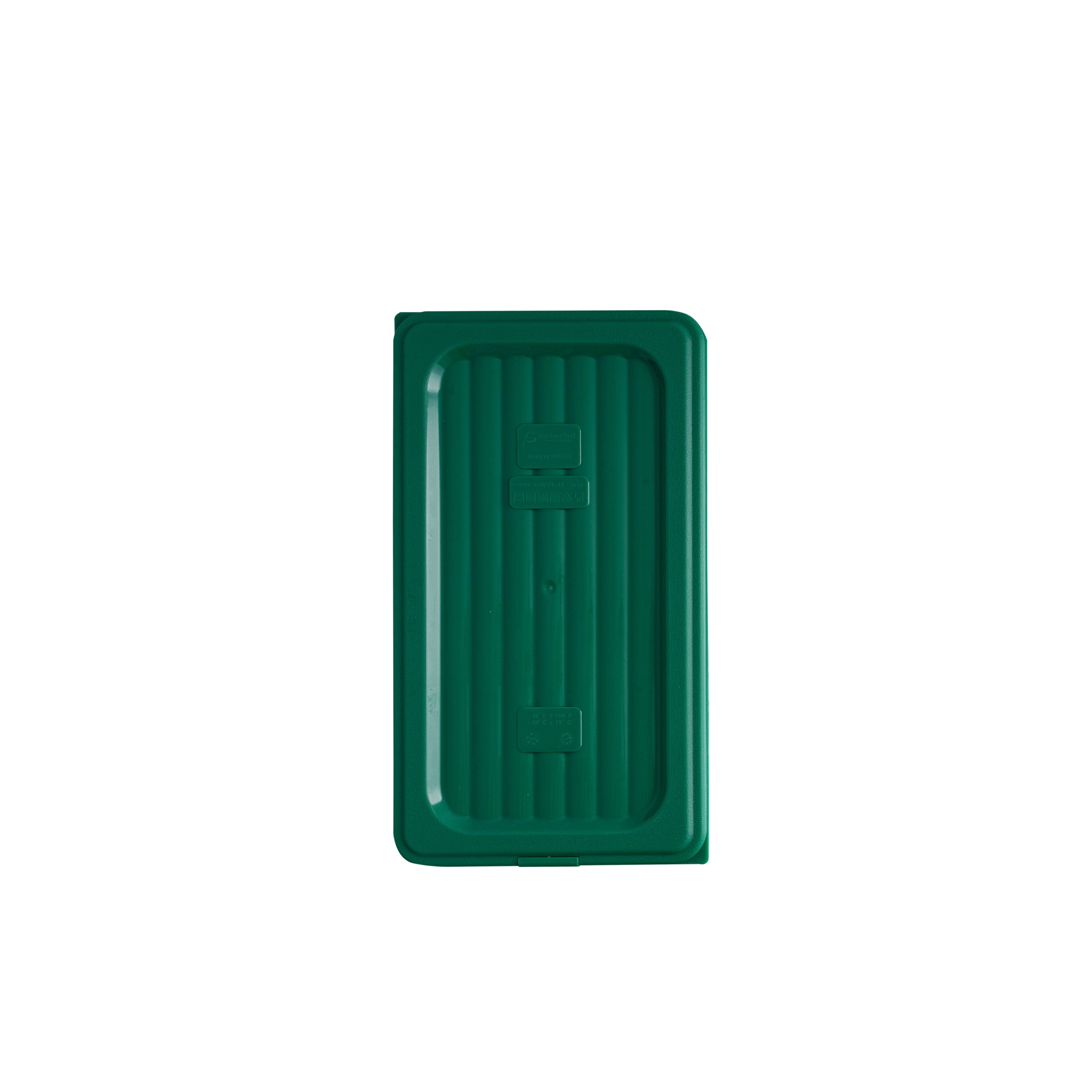 GastroPlast 1/3 GN Food Pan Cover - Polypropylene (Green)