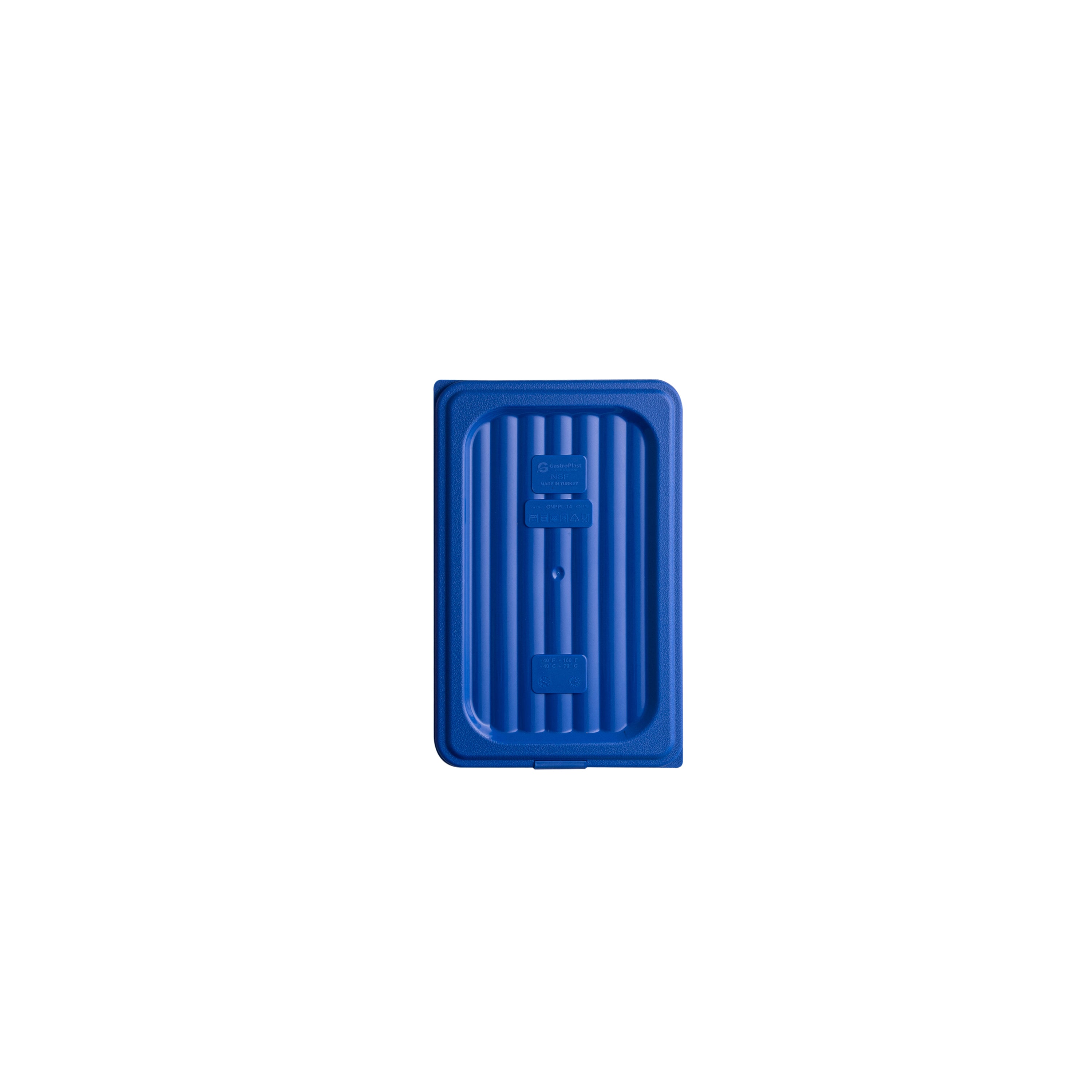 GastroPlast 1/4 GN Food Pan Cover - Polypropylene (Blue)