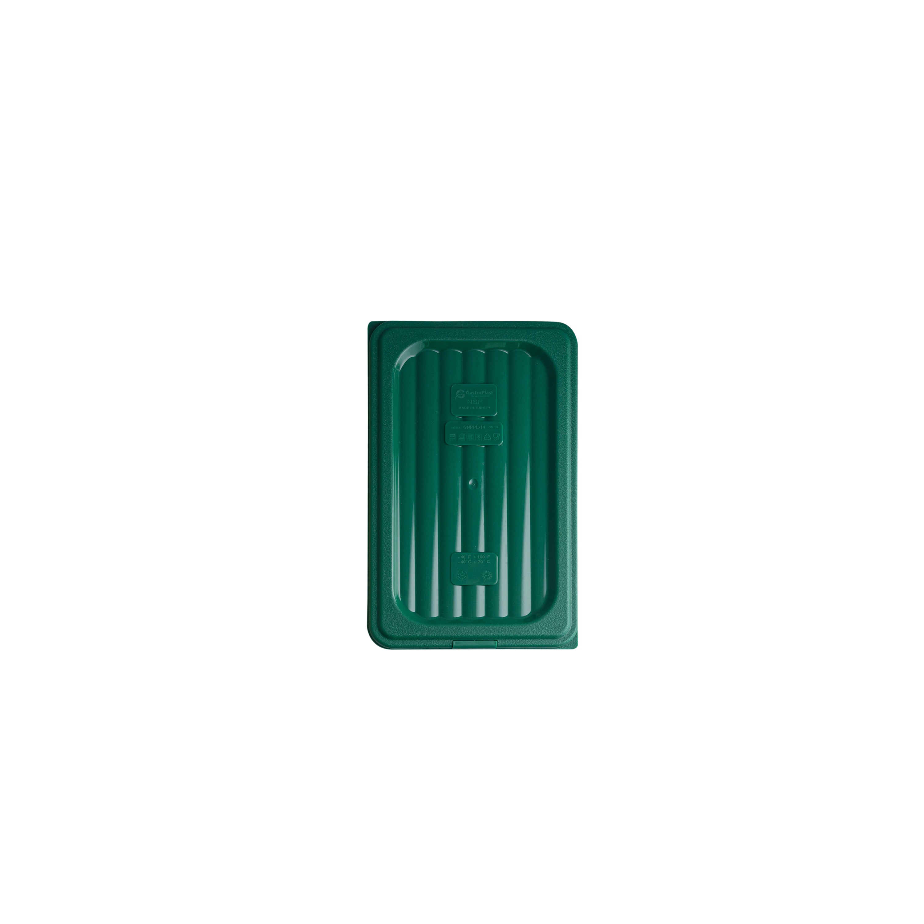 GastroPlast 1/4 GN Food Pan Cover - Polypropylene (Green)