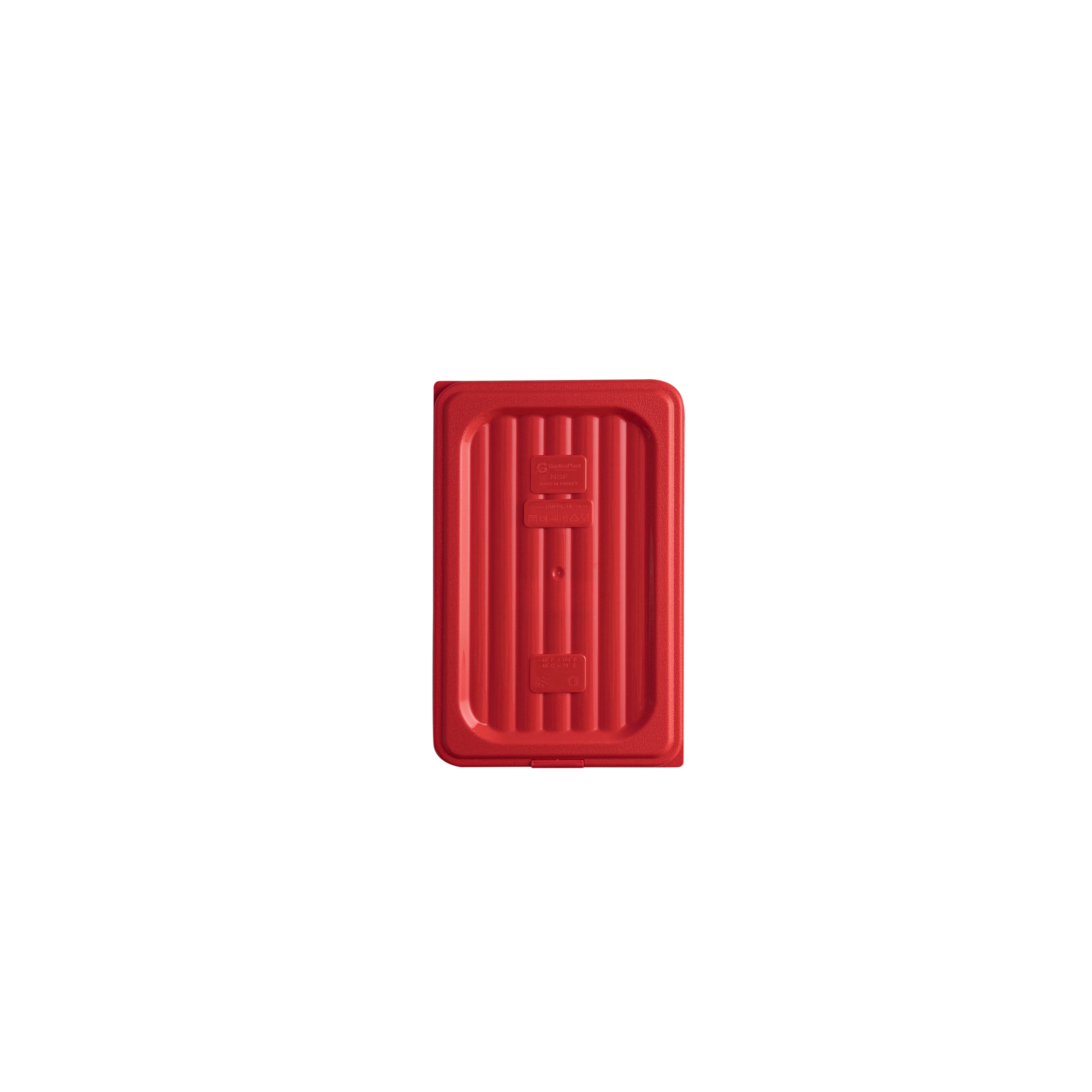 GastroPlast 1/4 GN Food Pan Cover - Polypropylene (Red)