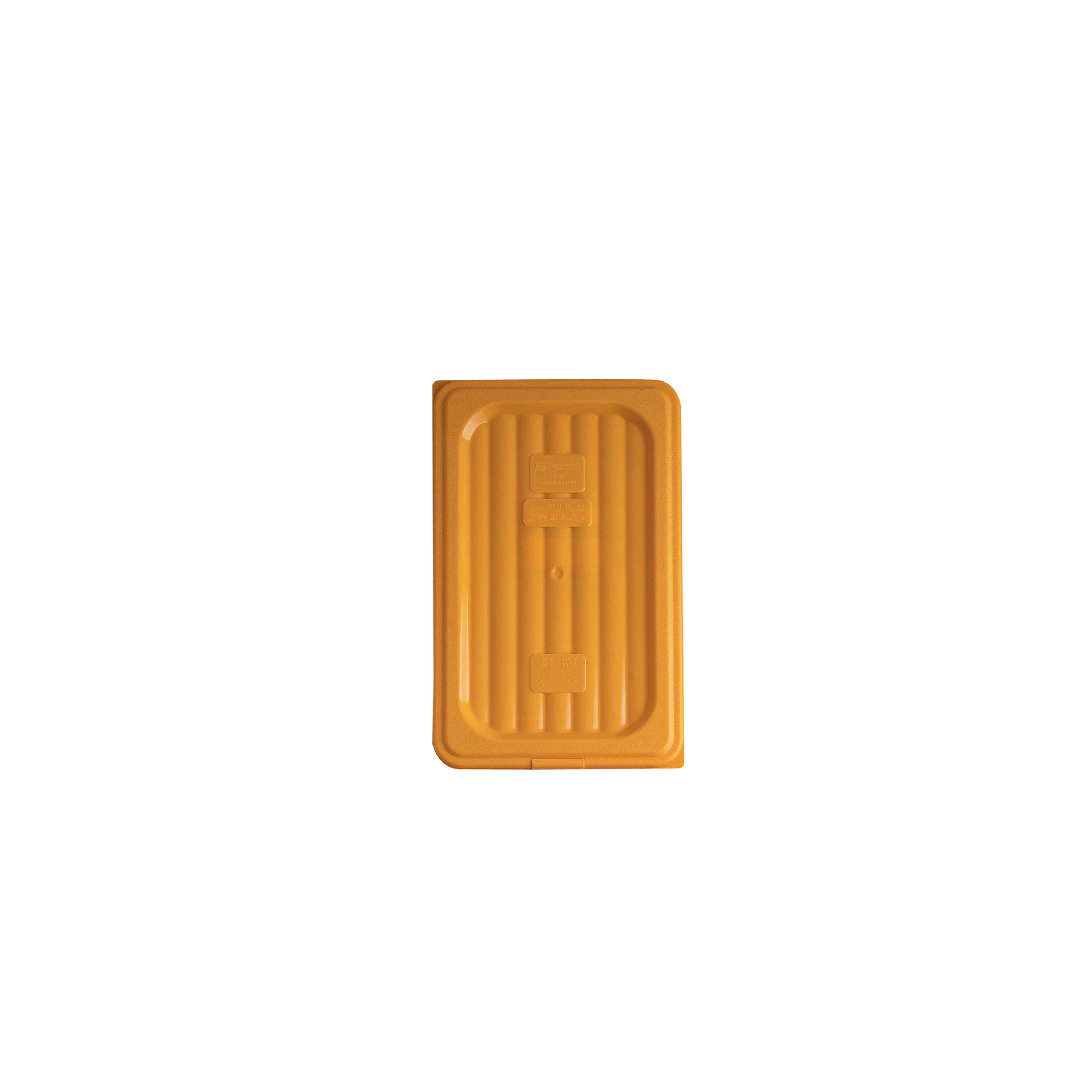 GastroPlast 1/4 GN Food Pan Cover - Polypropylene (Yellow)