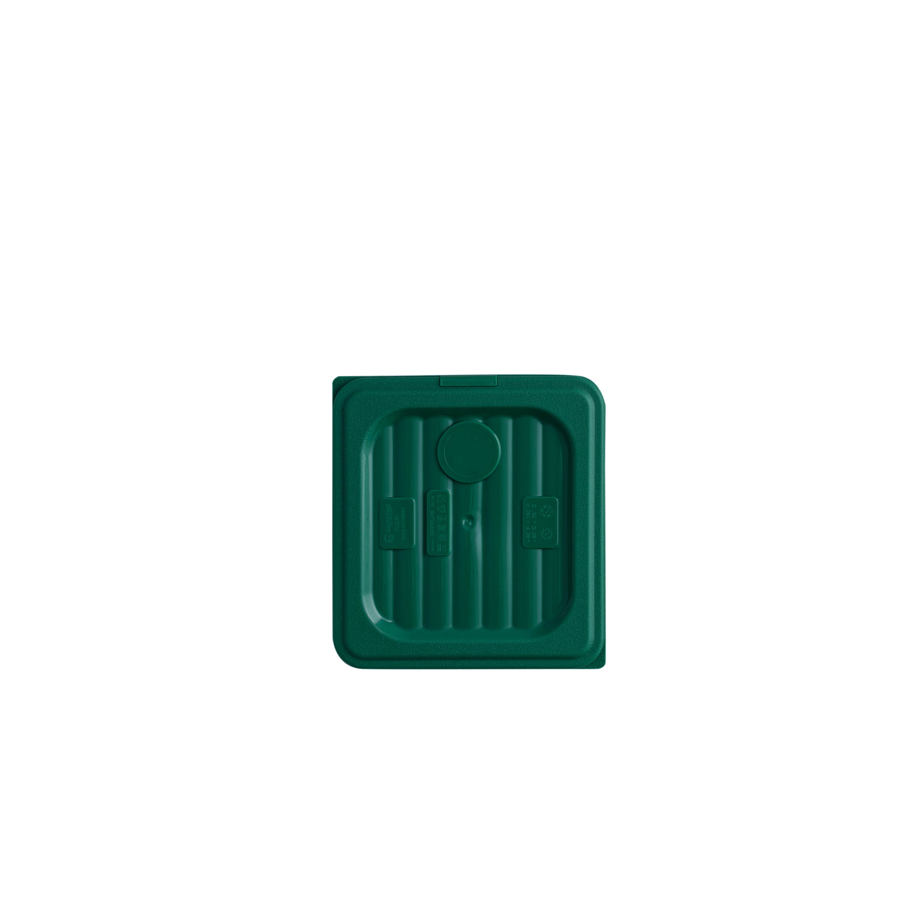 GastroPlast 1/6 GN Food Pan Cover - Polypropylene (Green)