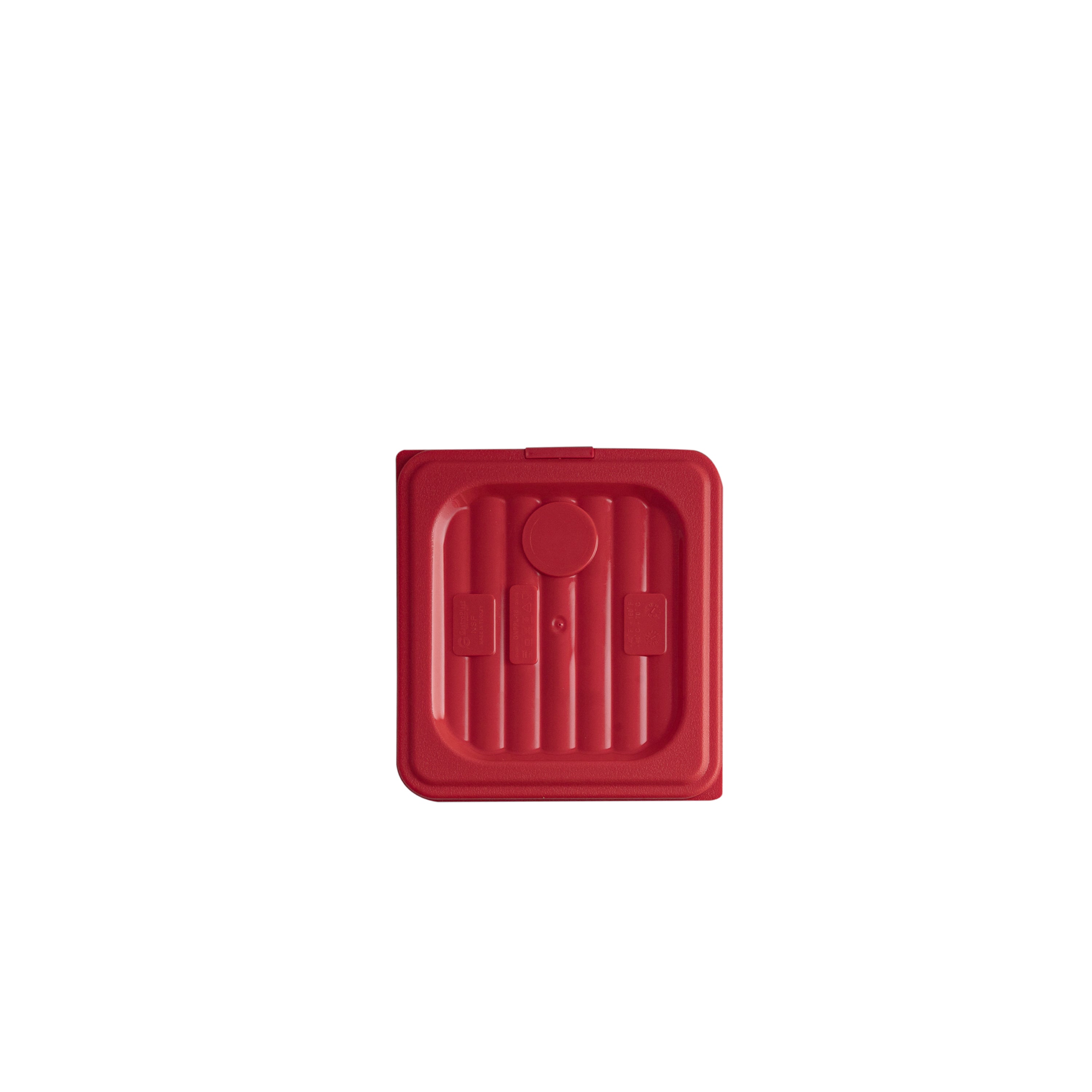 GastroPlast 1/6 GN Food Pan Cover - Polypropylene (Red)