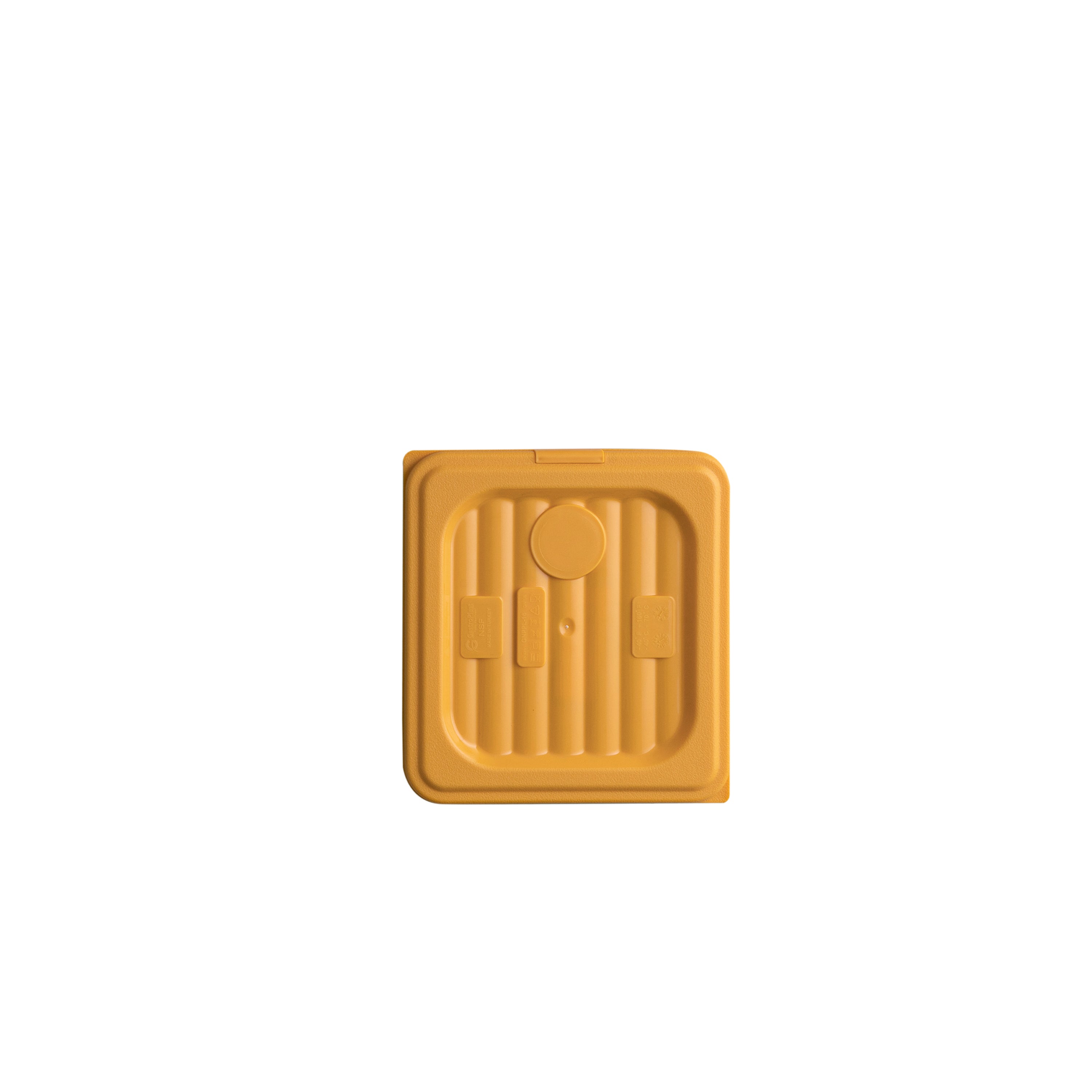 GastroPlast 1/6 GN Food Pan Cover - Polypropylene (Yellow)