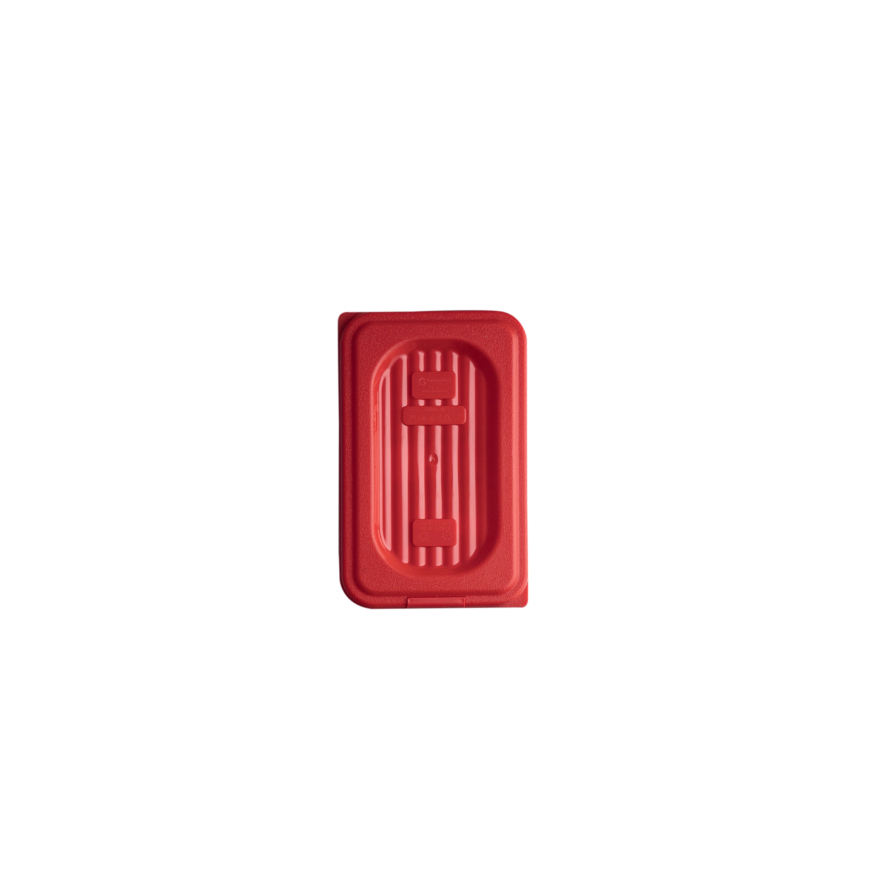 GastroPlast 1/9 GN Food Pan Cover - Polypropylene (Red)