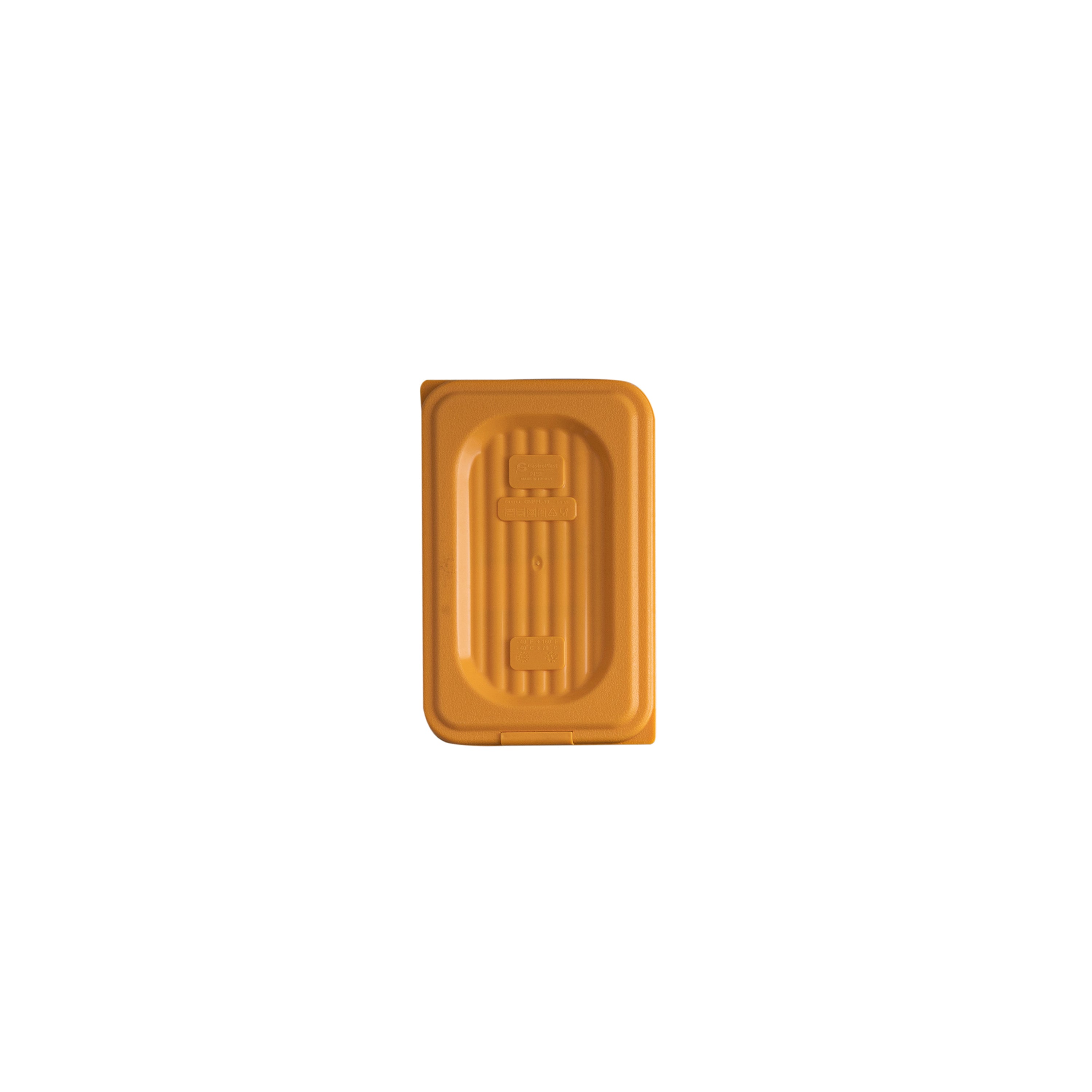 GastroPlast 1/9 GN Food Pan Cover - Polypropylene (Yellow)
