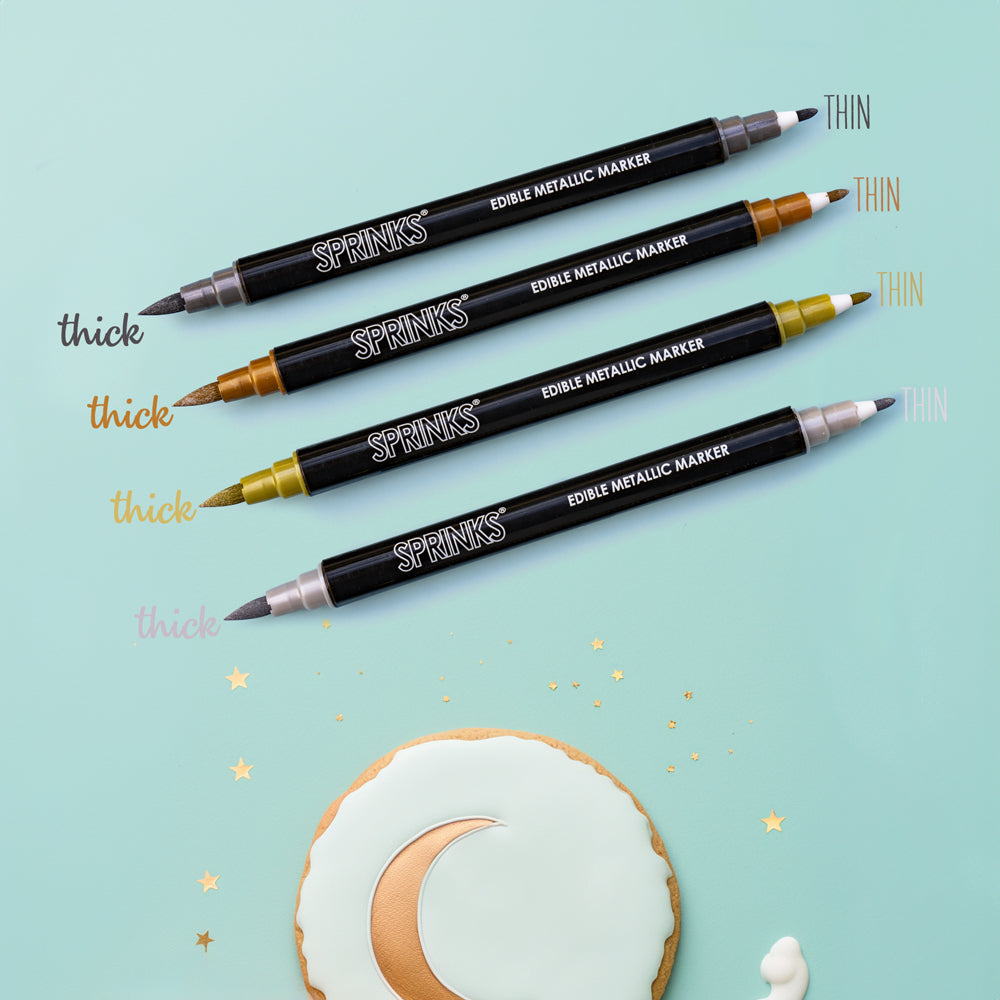 Sprinks Edible Metallic Pen Gunmetal