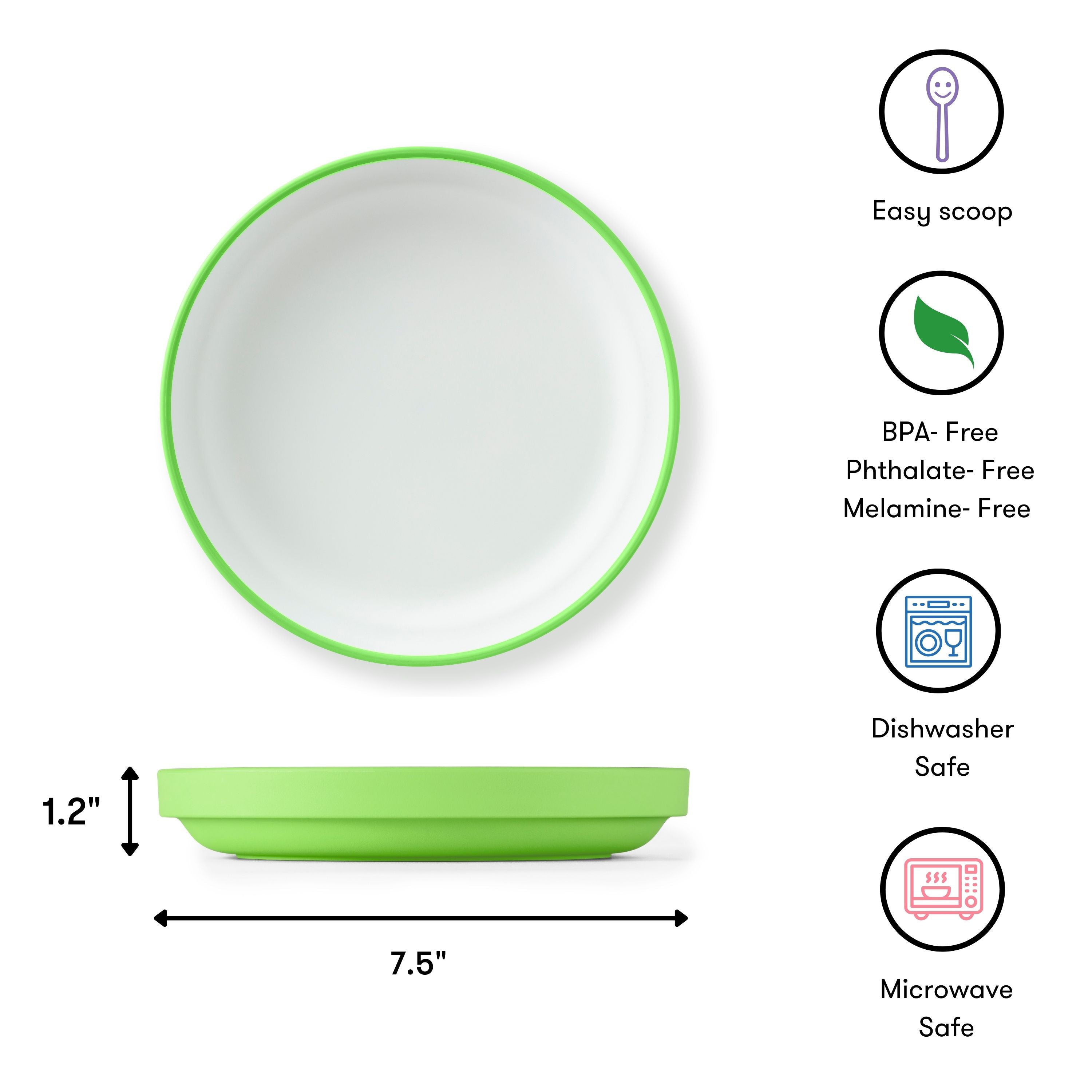 Omie Toddler Plate (Plate & Divider) - Green