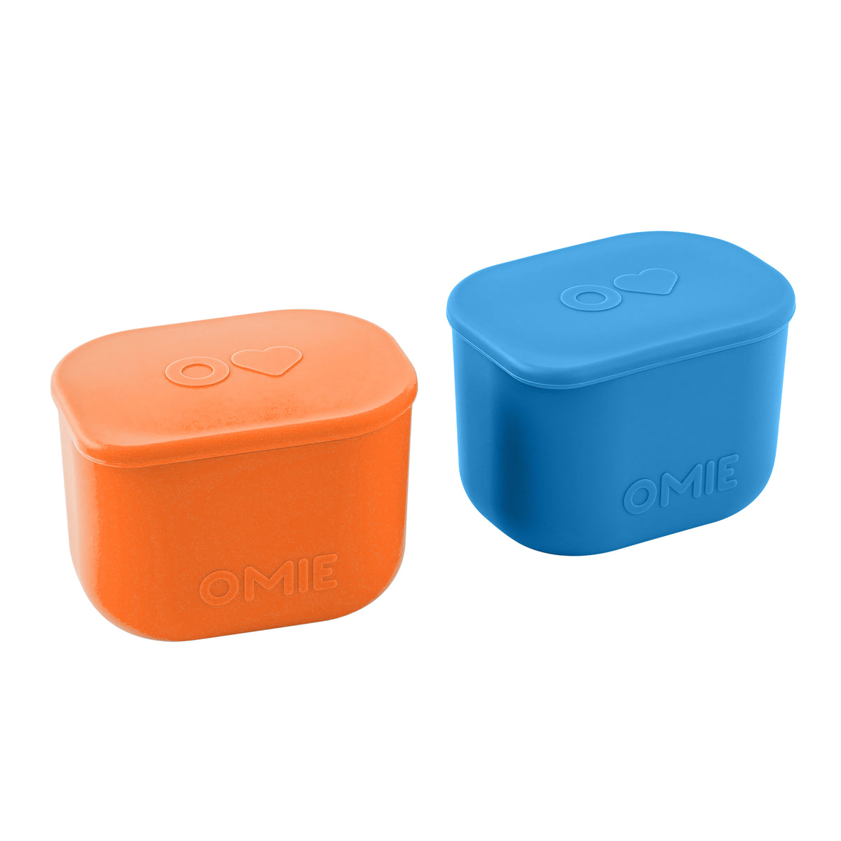 OmieBox UP Silicone Dip Containers Set 2 - Blue/Orange