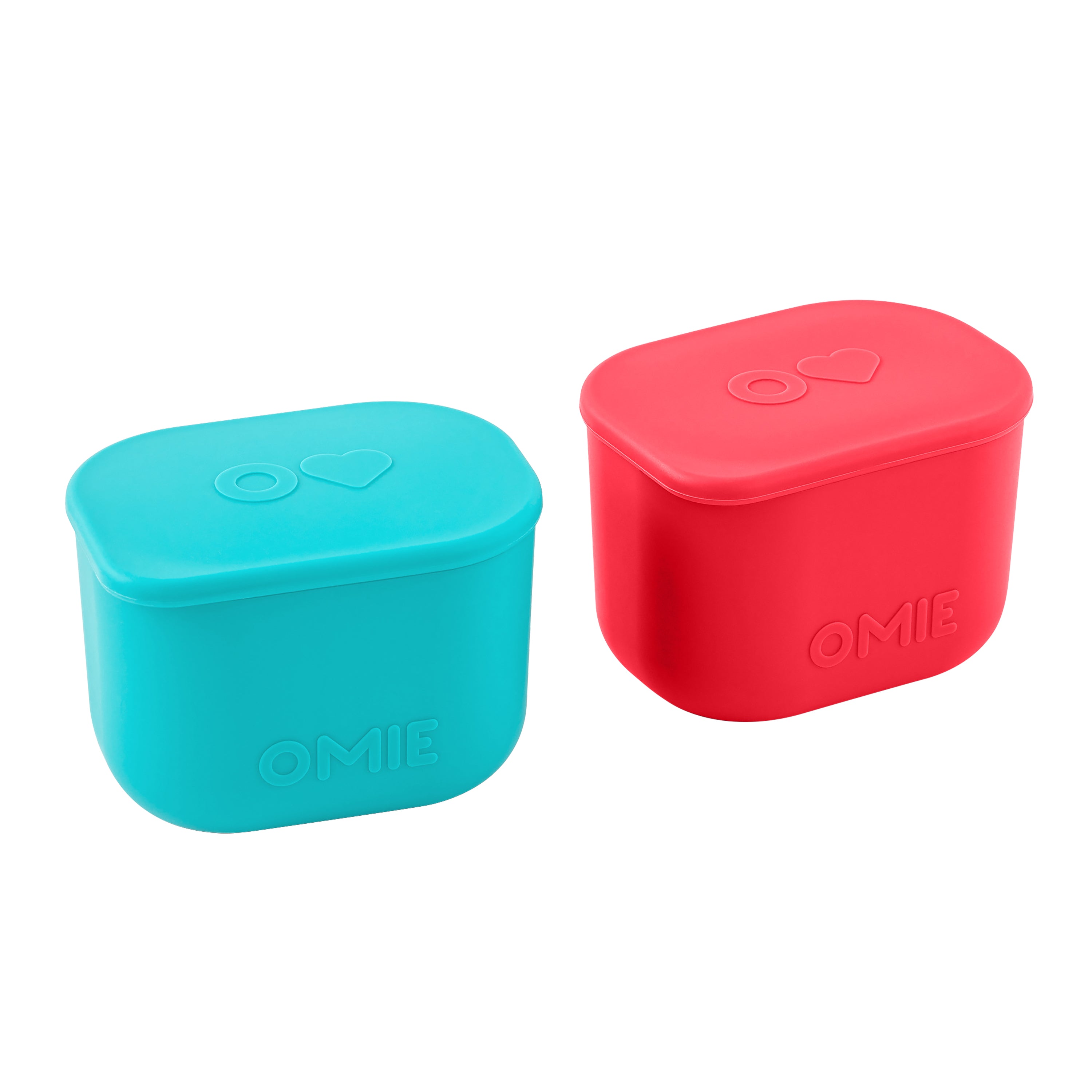 OmieBox UP Silicone Dip Containers Set 2 - Pink/Teal
