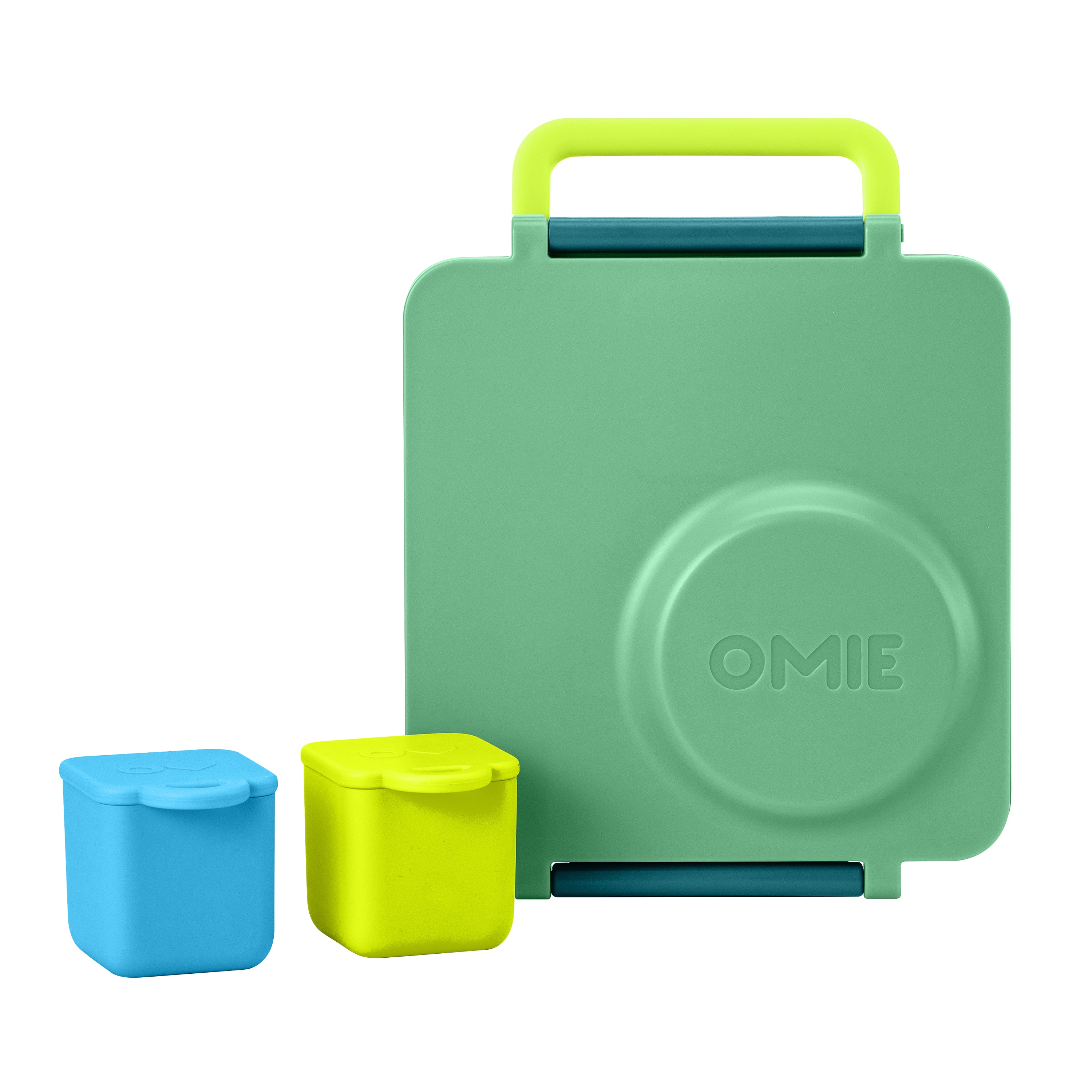 OmieDip Silicone Dip Containers Set 2 - Blue/Lime