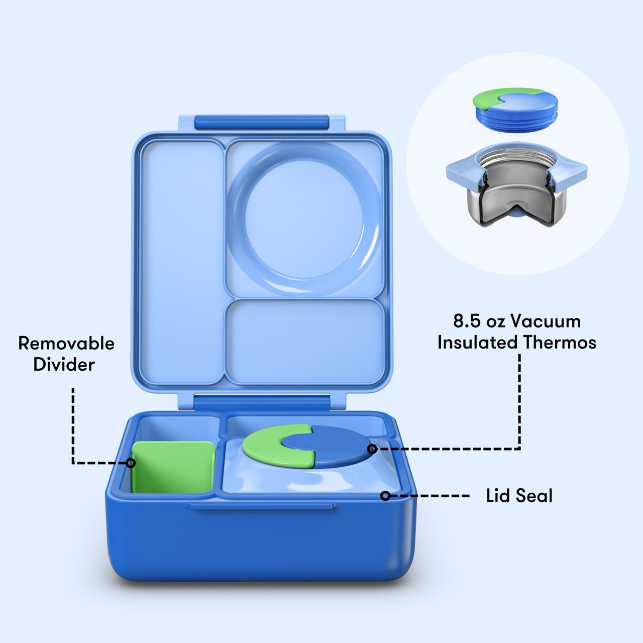 OmieBox V2 Hot & Cold Bento Box - Sea Blue