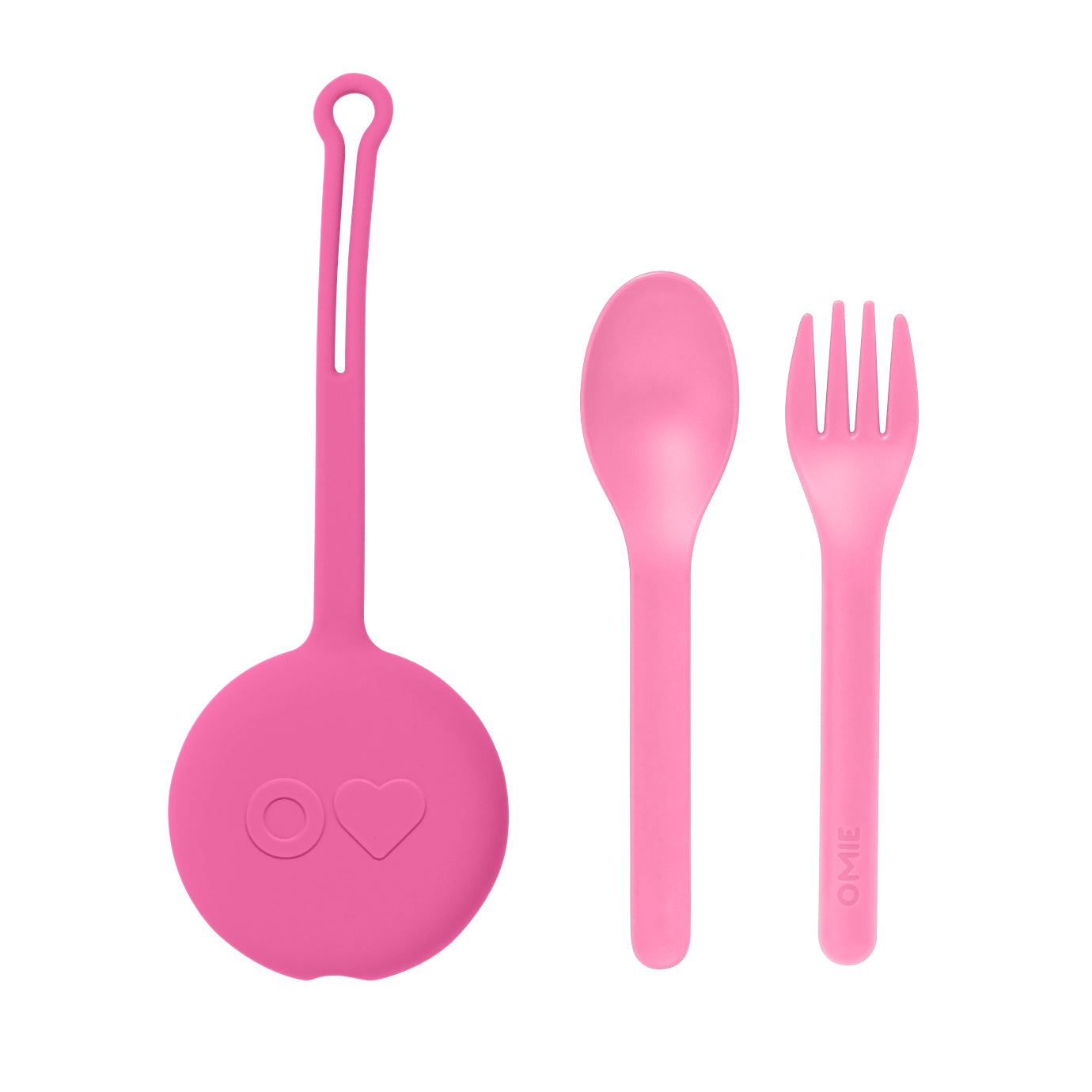 OmiePod 3 Piece Cutlery Set - Bubble Pink