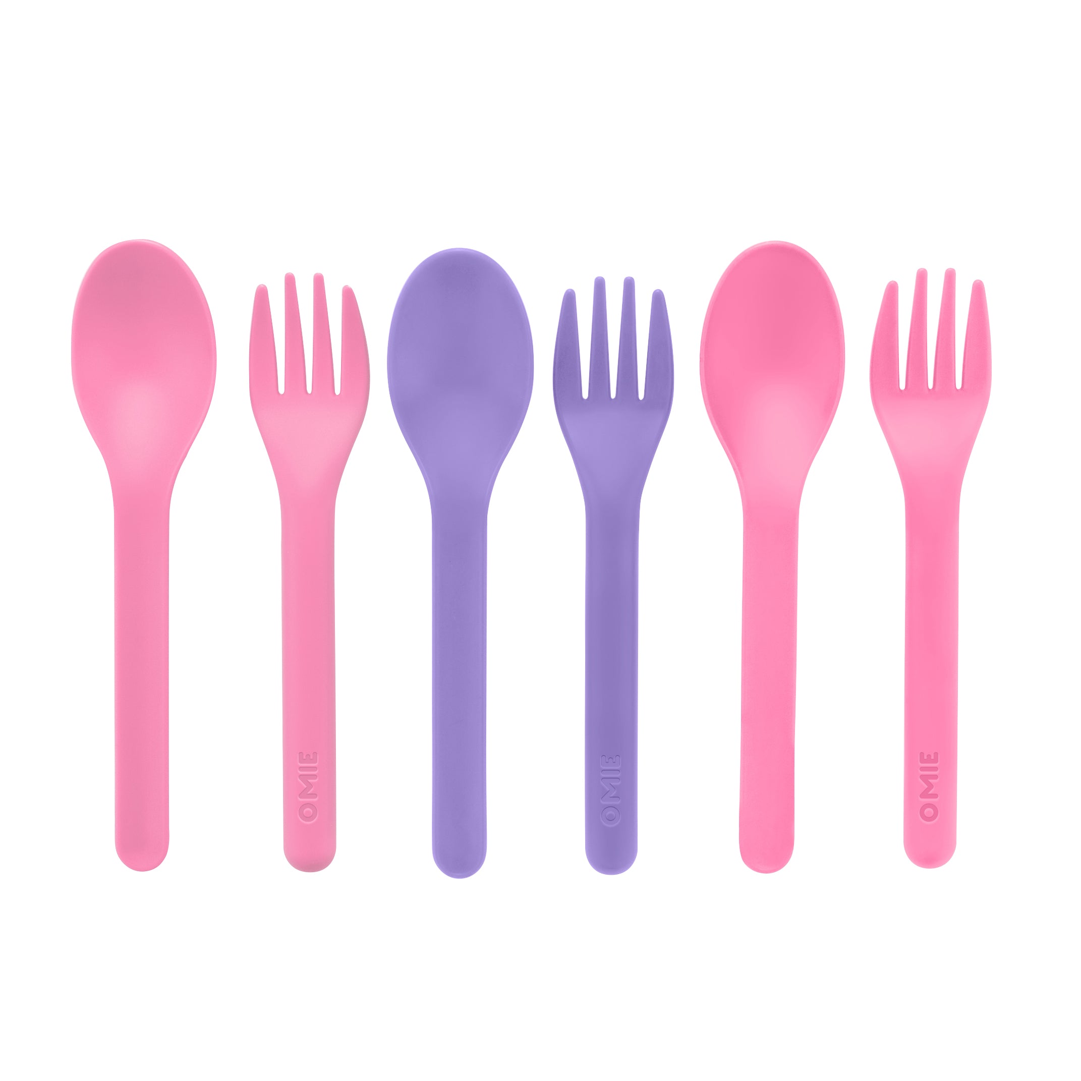 Omie 6 Piece Utensil Set - Pink/Purple