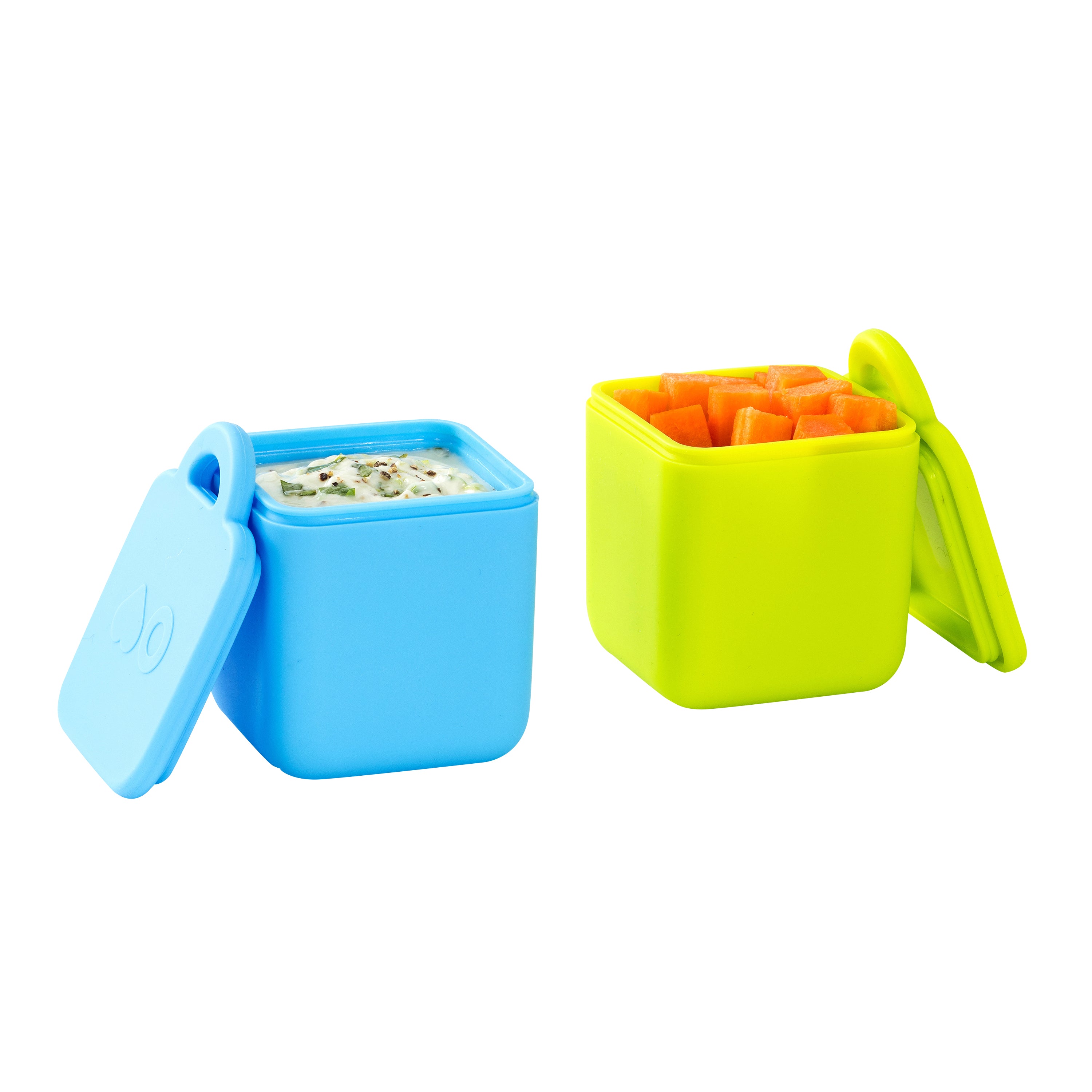OmieDip Silicone Dip Containers Set 2 - Blue/Lime