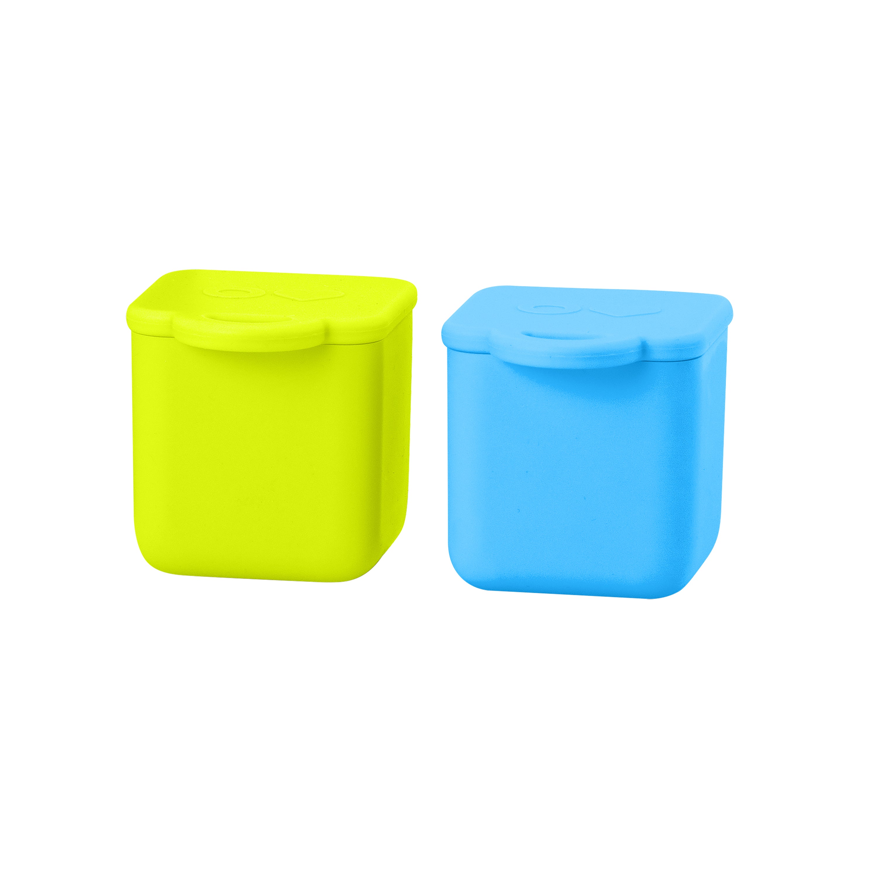 OmieDip Silicone Dip Containers Set 2 - Blue/Lime
