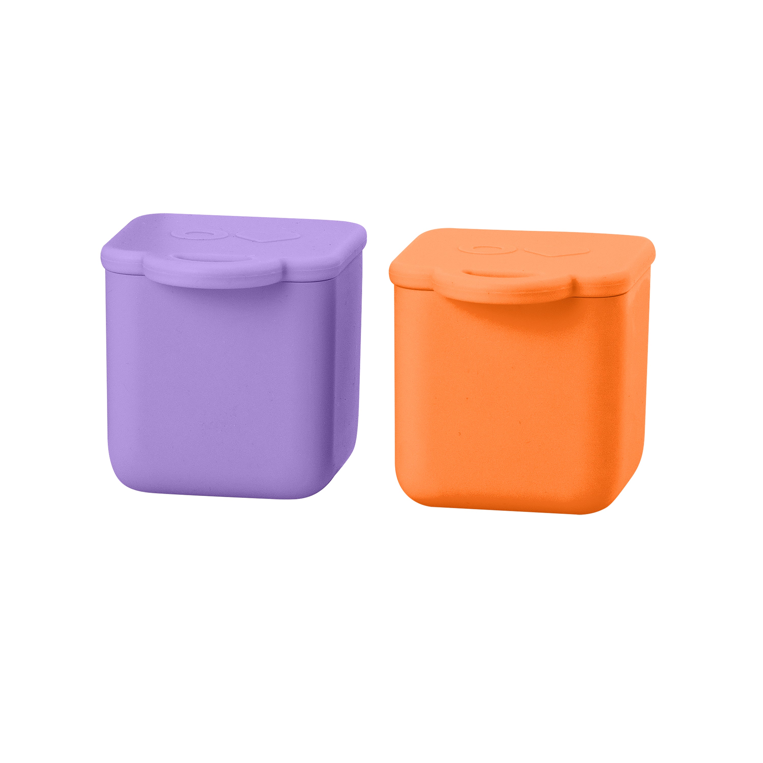 OmieDip Silicone Dip Containers Set 2 - Purple/Orange