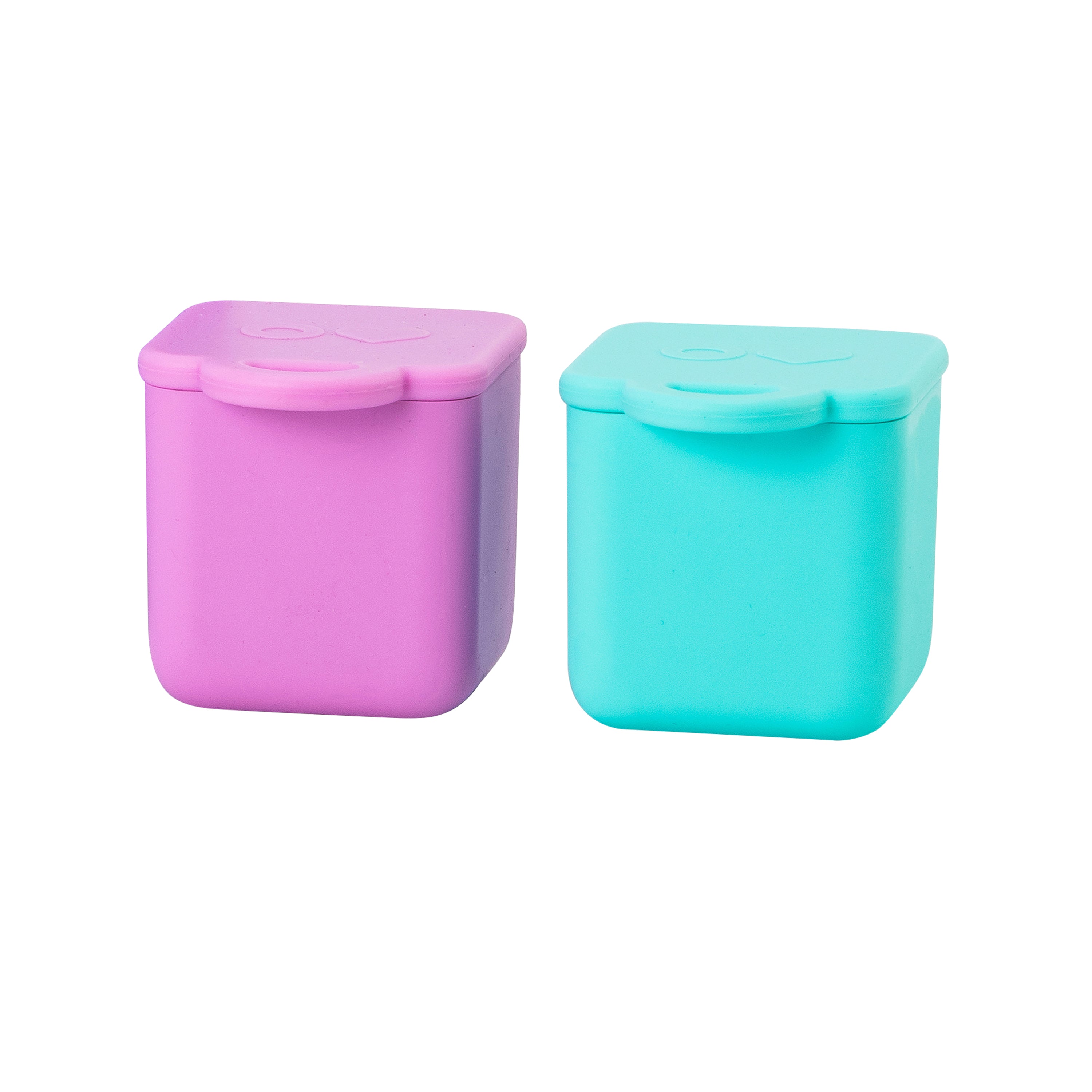 OmieDip Silicone Dip Containers Set 2 - Pink/Teal