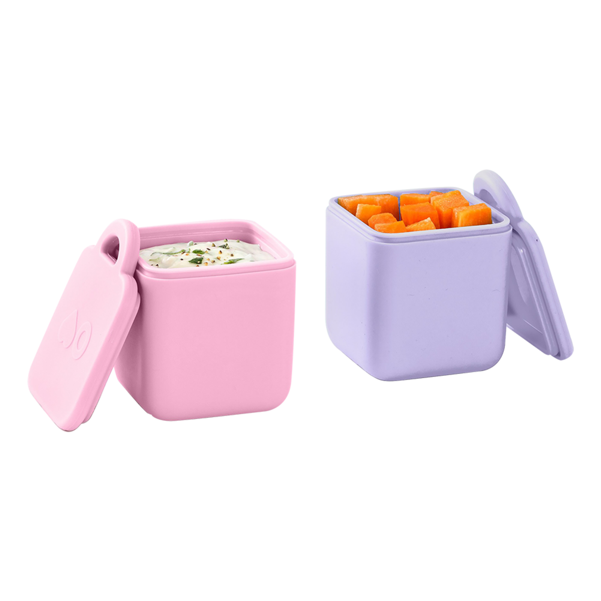 OmieDip Silicone Dip Containers Set 2 - Purple/Pink