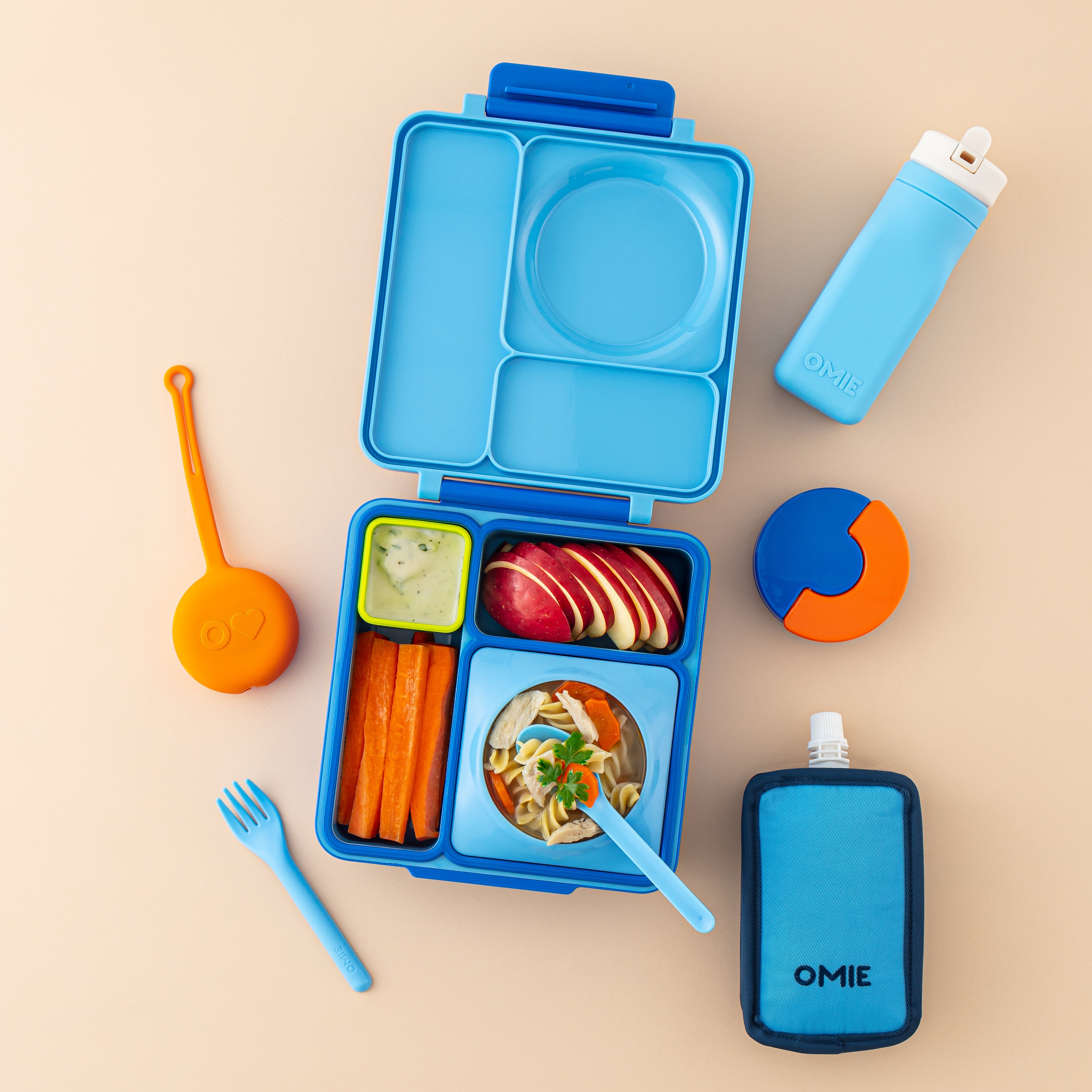 OmieBottle Silicone Drink Bottle 250ml - Blue