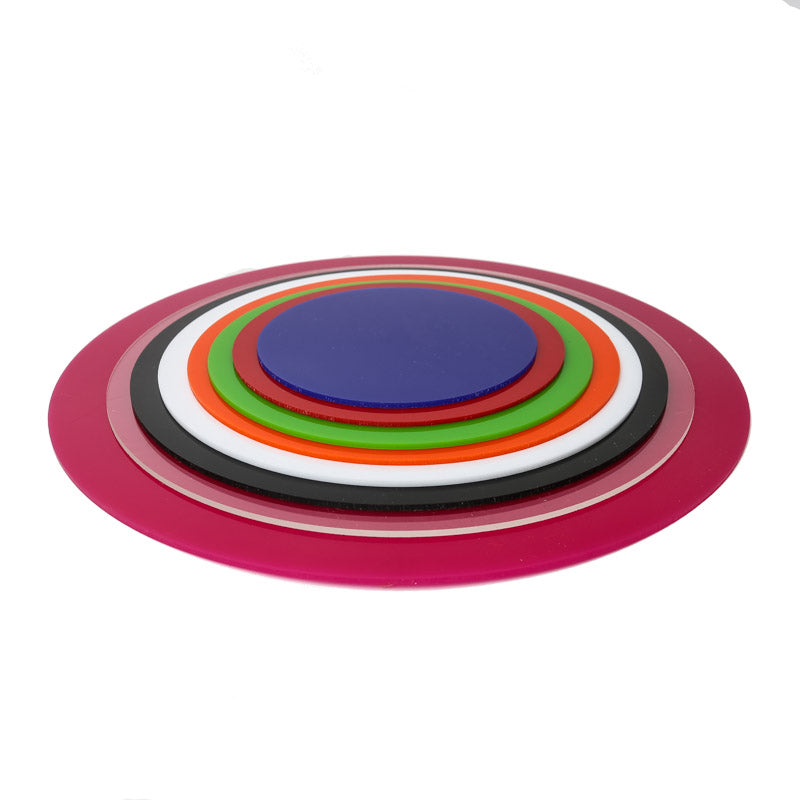 Bake Group Acrylic Cake Setup Board Round Pink 13.5in