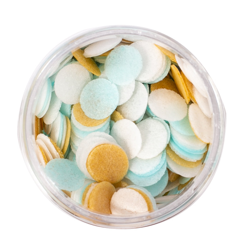 Sprinks Wafer Confetti Decorations Blue & White & Gold 9g
